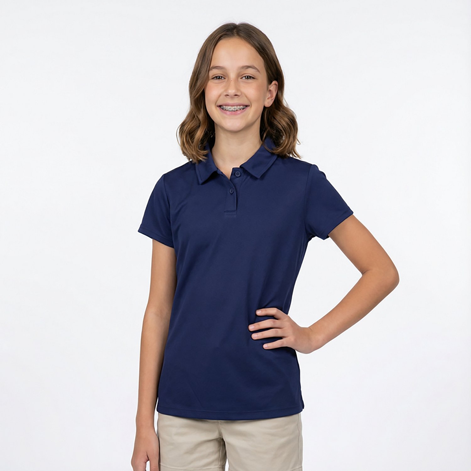 BCG Girls' Tennis Play Short Sleeve Polo Shirt                                                                                   - view number 2
