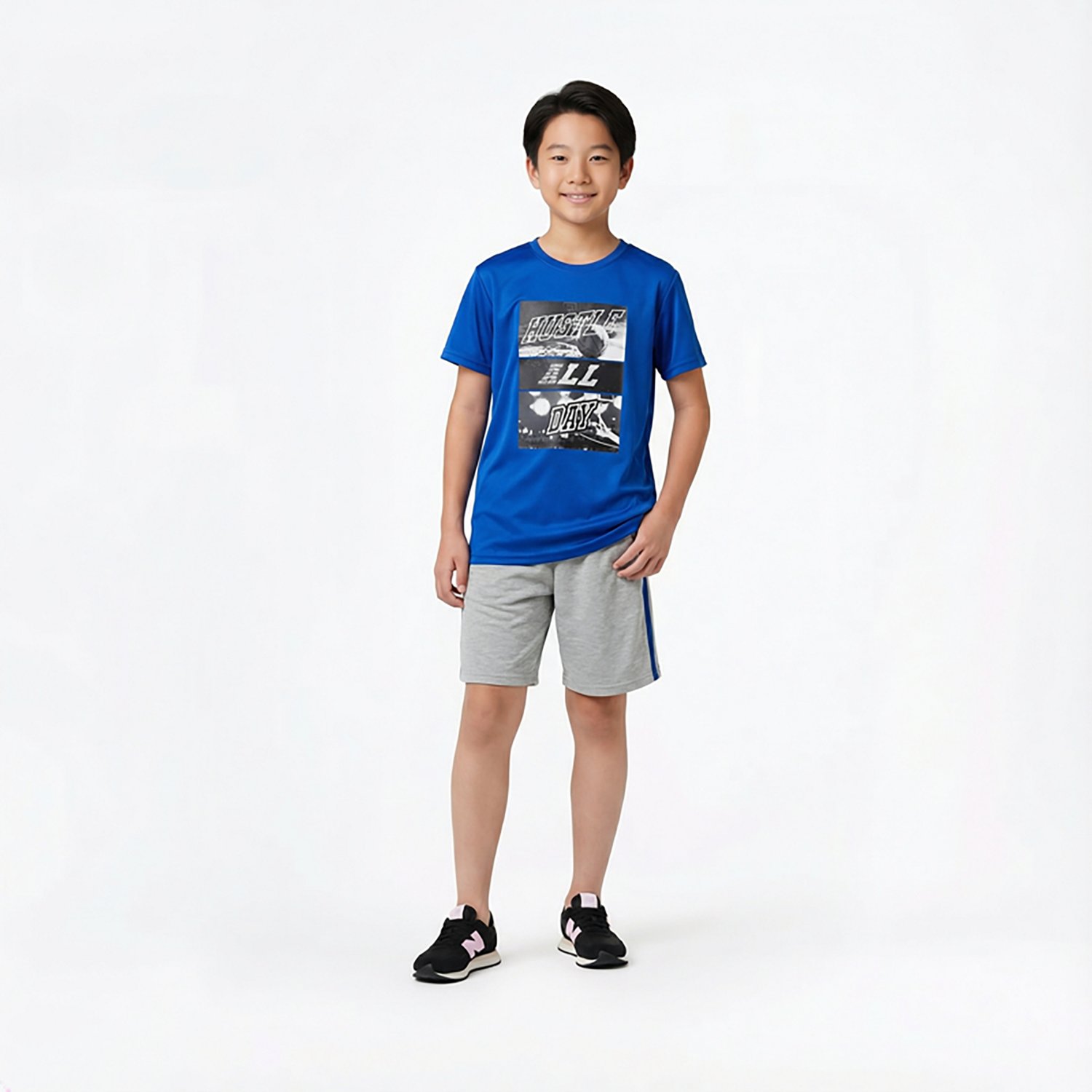 BCG Boys' Turbo Short Sleeve Hustle All Day Graphic T-shirt