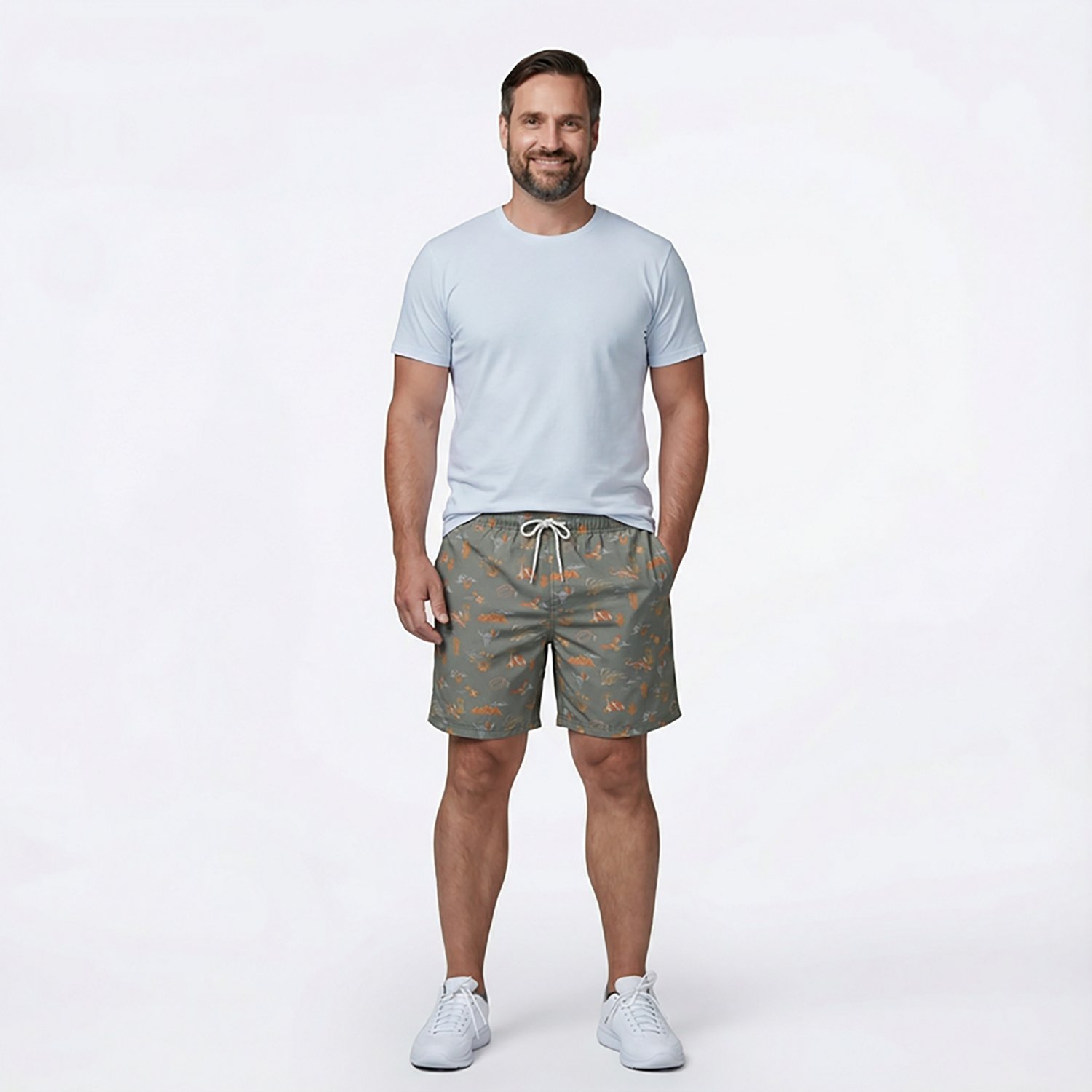 Magellan Outdoors Men's Shore & Line Washed Print Shorts 7 in