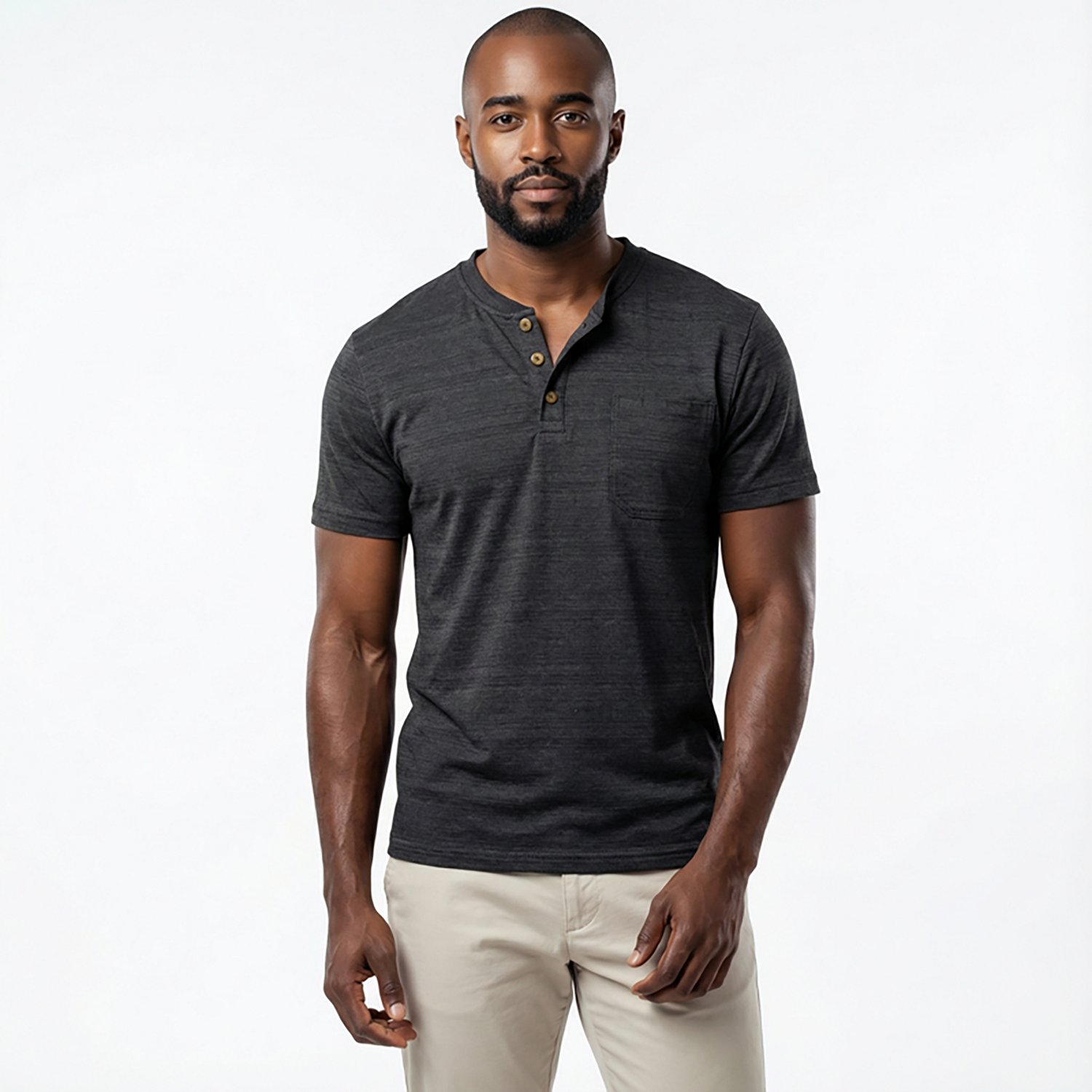 Brazos Men's Contractor Pocket Short Sleeve Henley T-shirt - view number 2