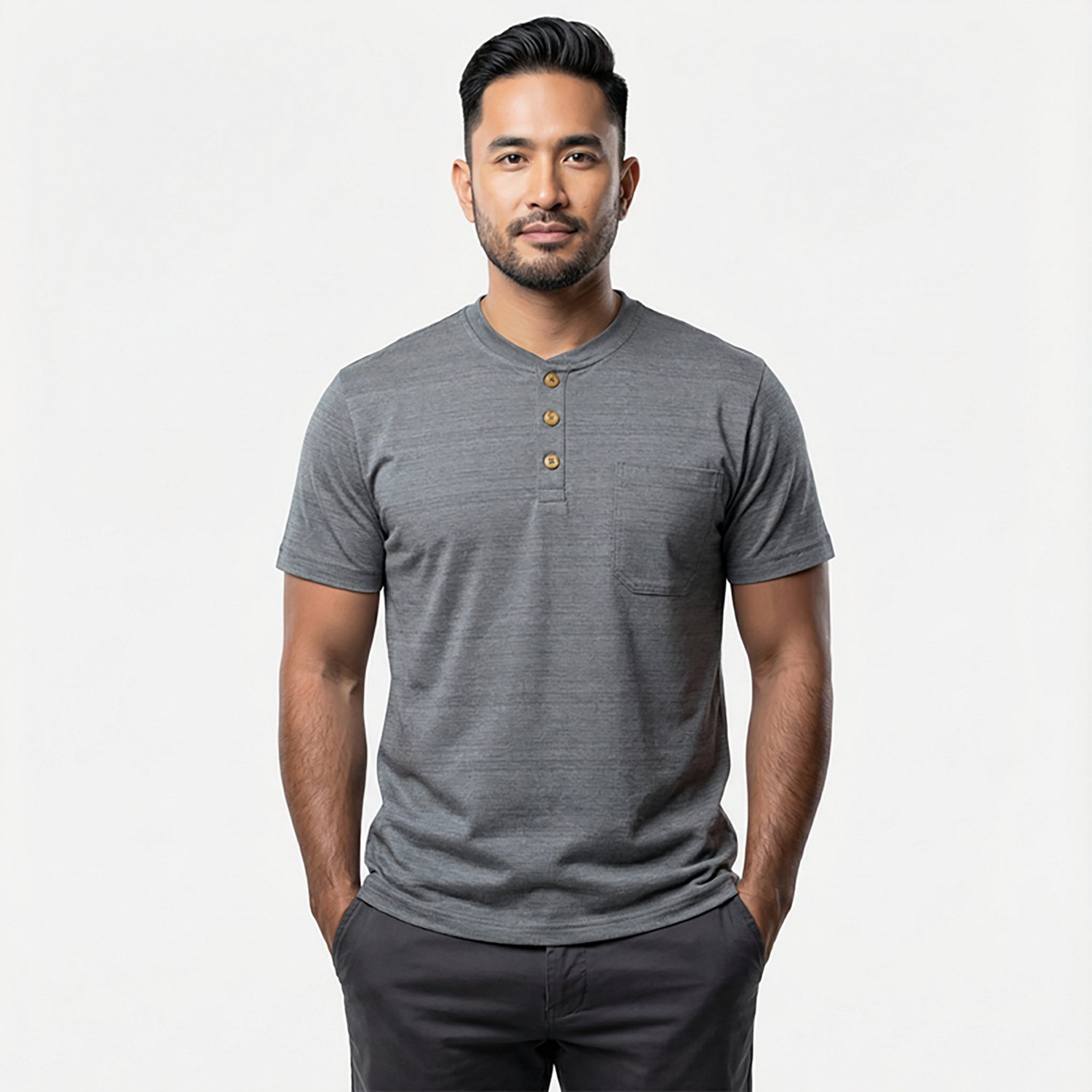 Brazos Men's Contractor Pocket Short Sleeve Henley T-shirt - view number 2