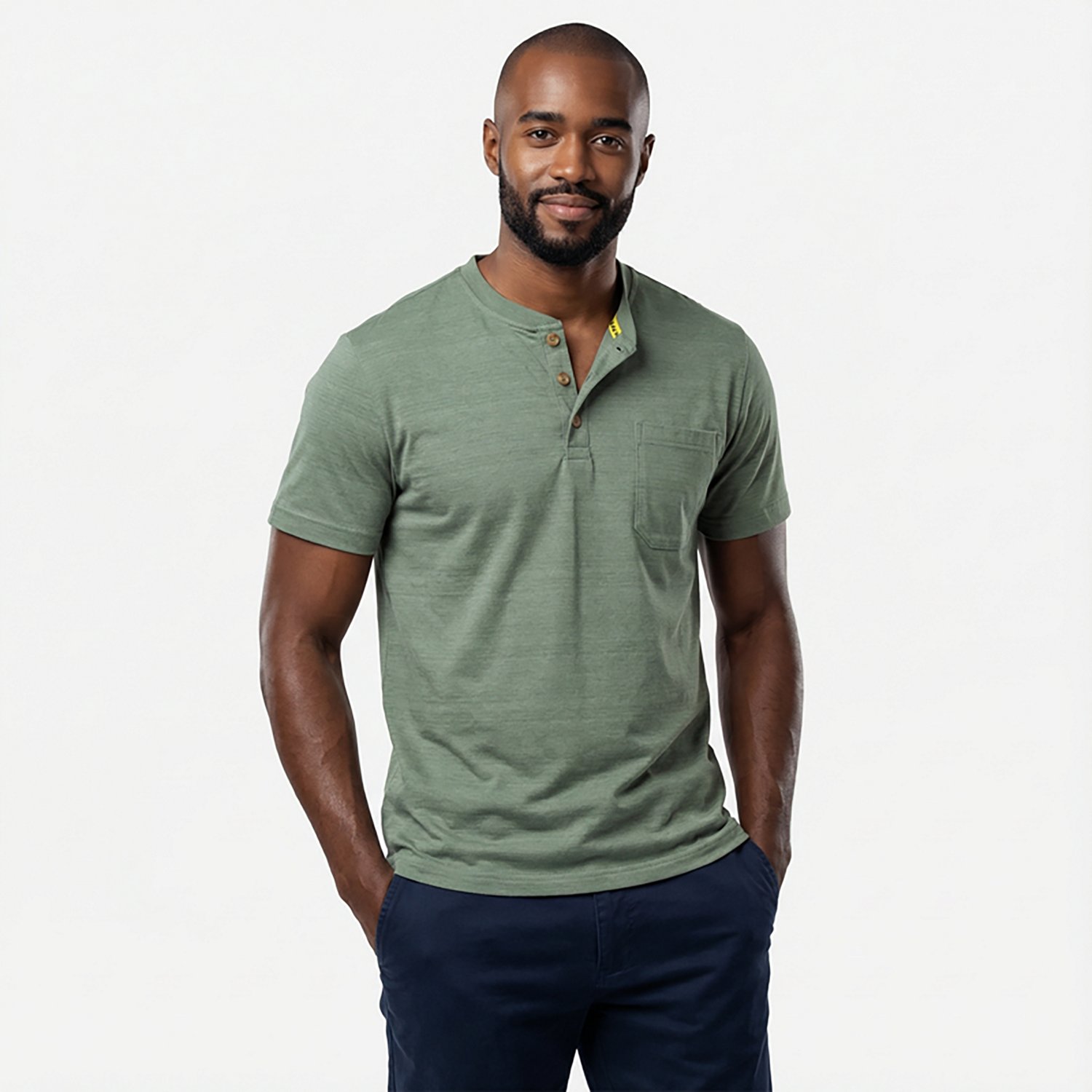 Brazos Men's Contractor Pocket Short Sleeve Henley T-shirt - view number 2