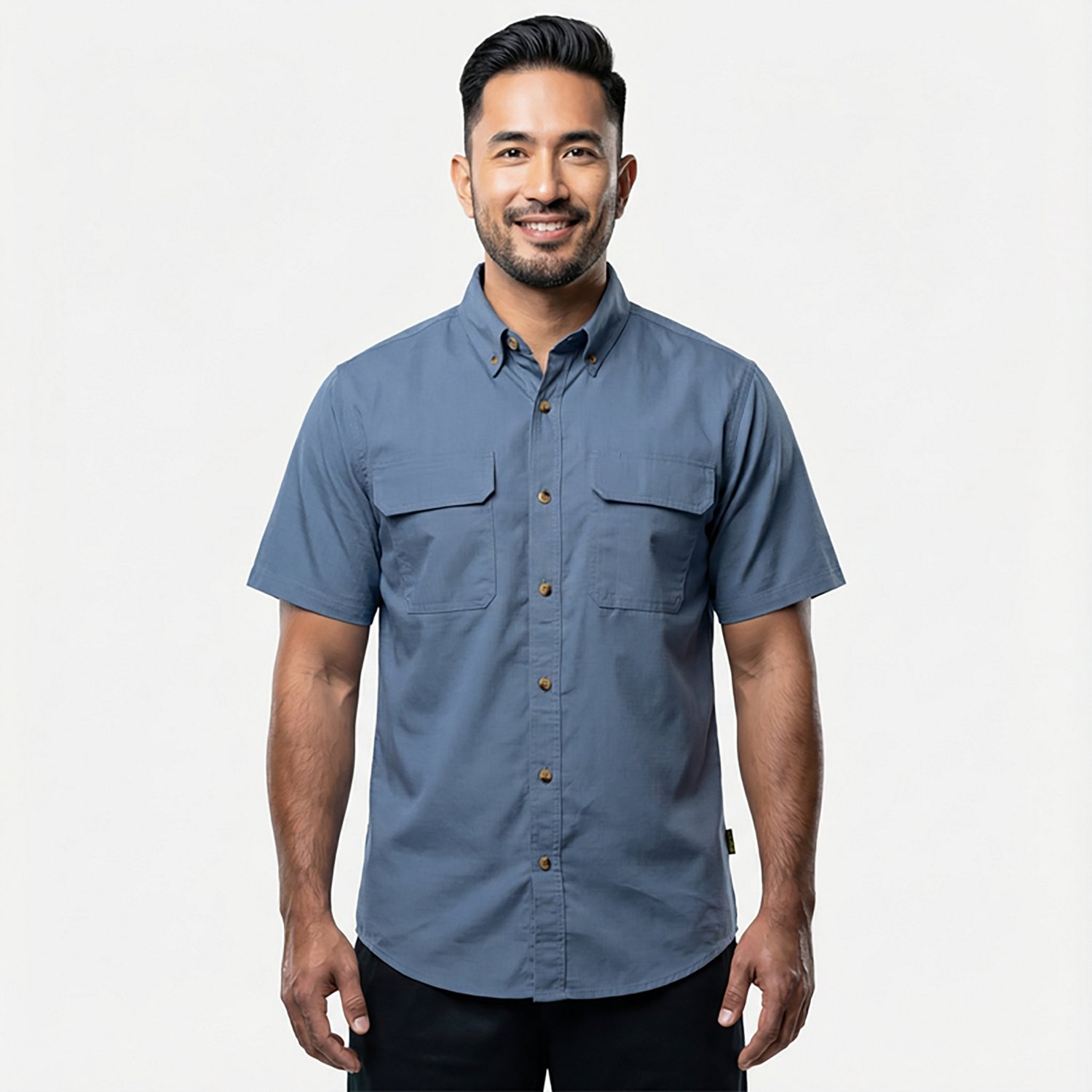 Brazos Men's Contractor Ripstop Button Down Shirt - view number 2