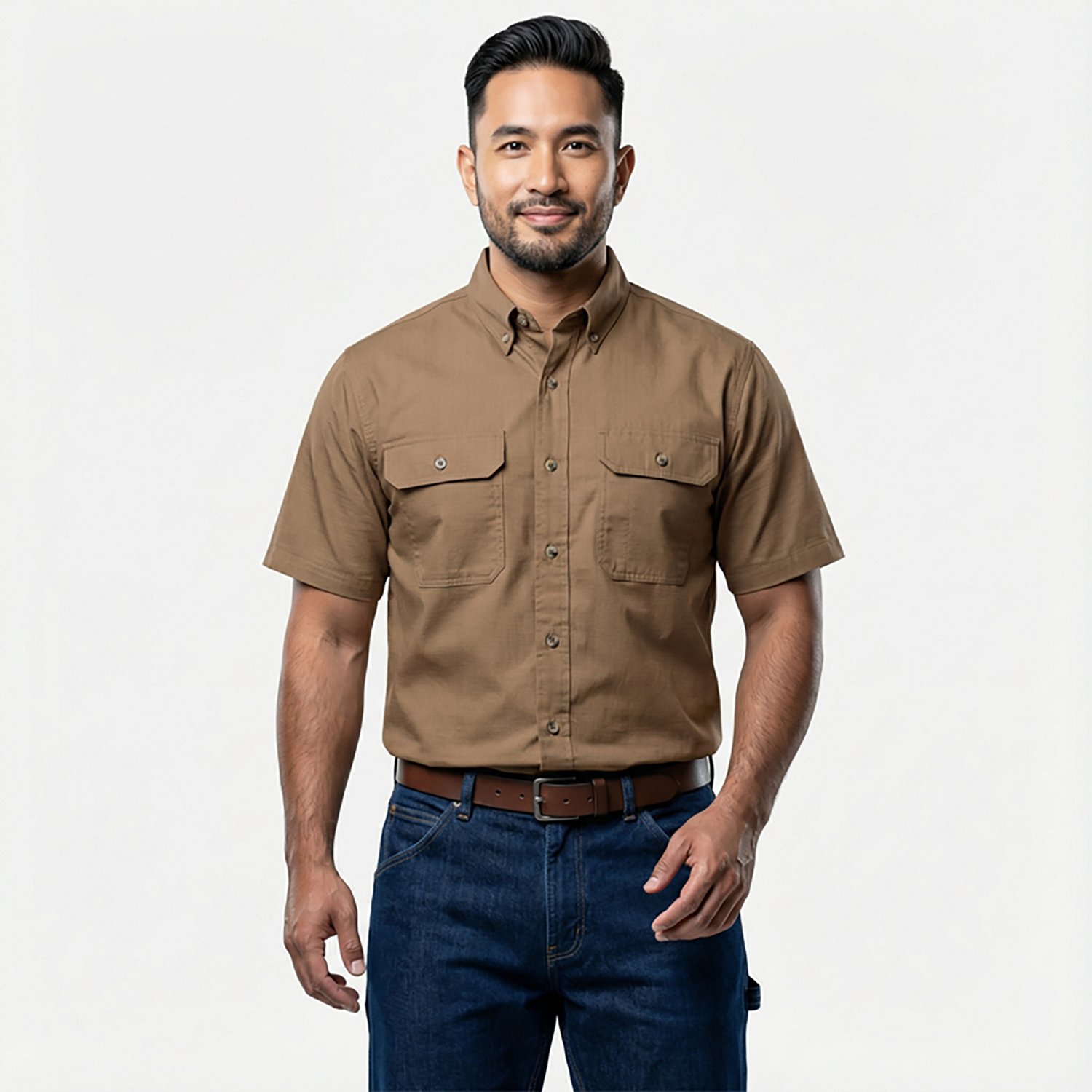 Brazos Men's Contractor Ripstop Button Down Shirt - view number 2