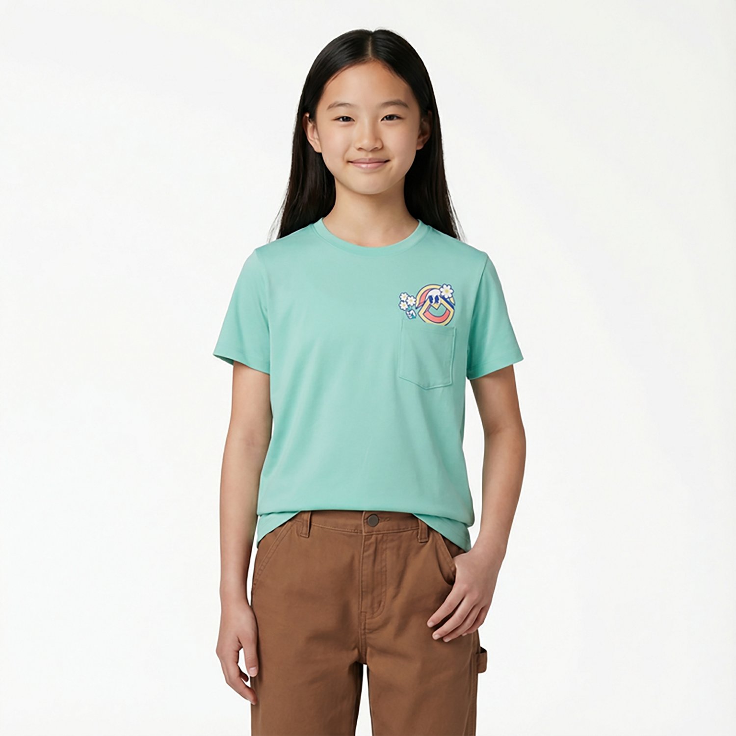 Magellan Outdoors Girls' Catch & Release Flower Graphic T-shirt