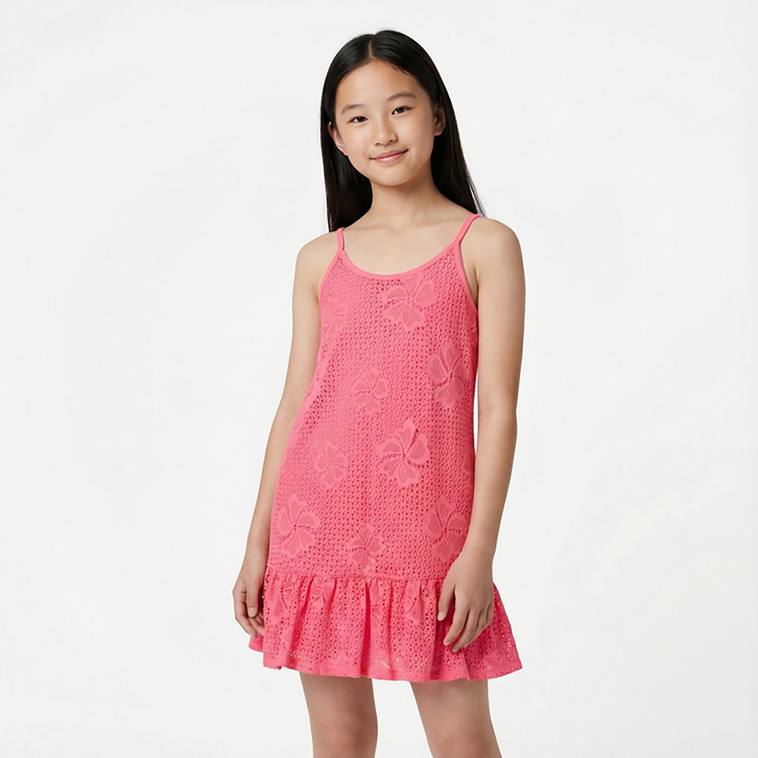 O'Rageous Girls' Crochet Peplum Dress                                                                                            - view number 2