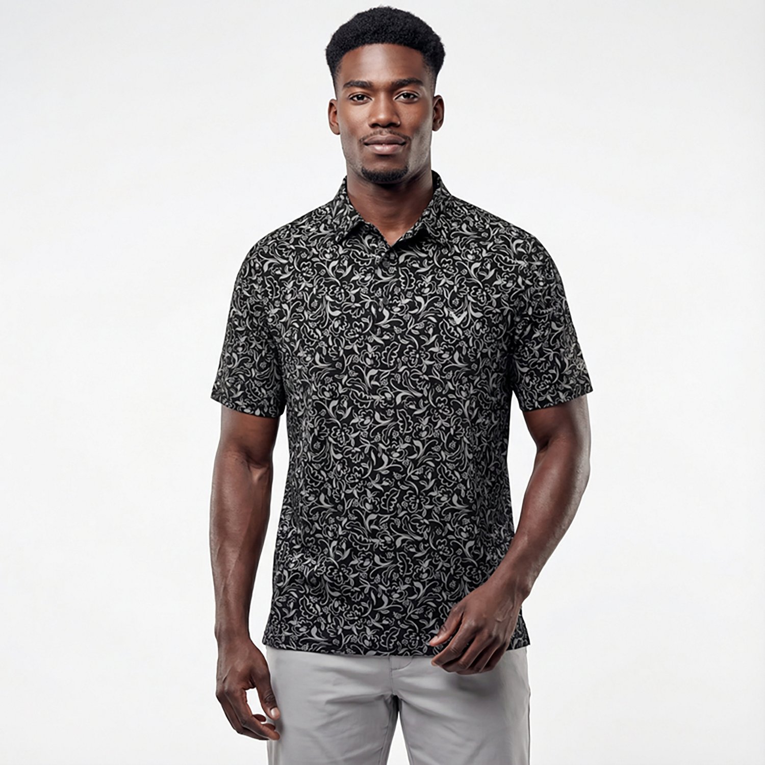 Callaway Men's Floral Print Short Sleeve Polo Shirt - view number 2