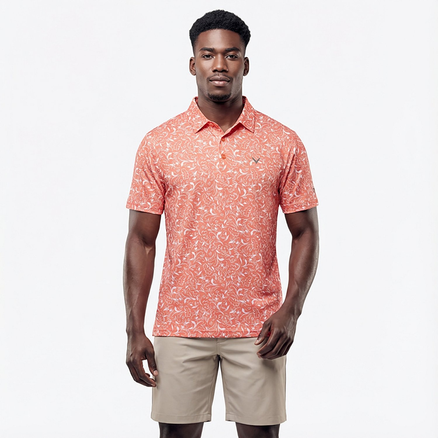 Callaway Men's Floral Print Short Sleeve Polo Shirt - view number 2