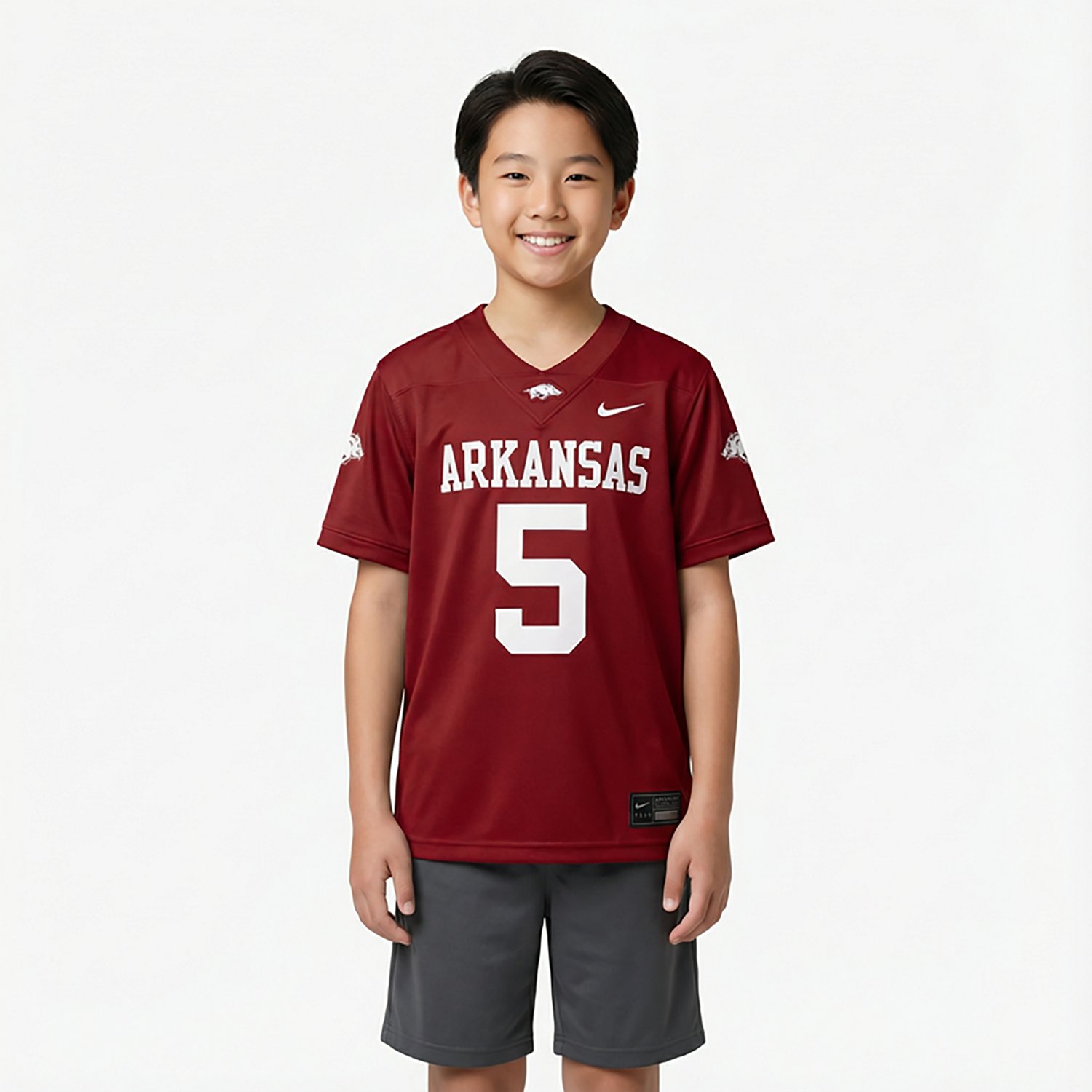 Youth Nike 5 Arkansas Razorbacks Untouchable Football Jersey - view number 2