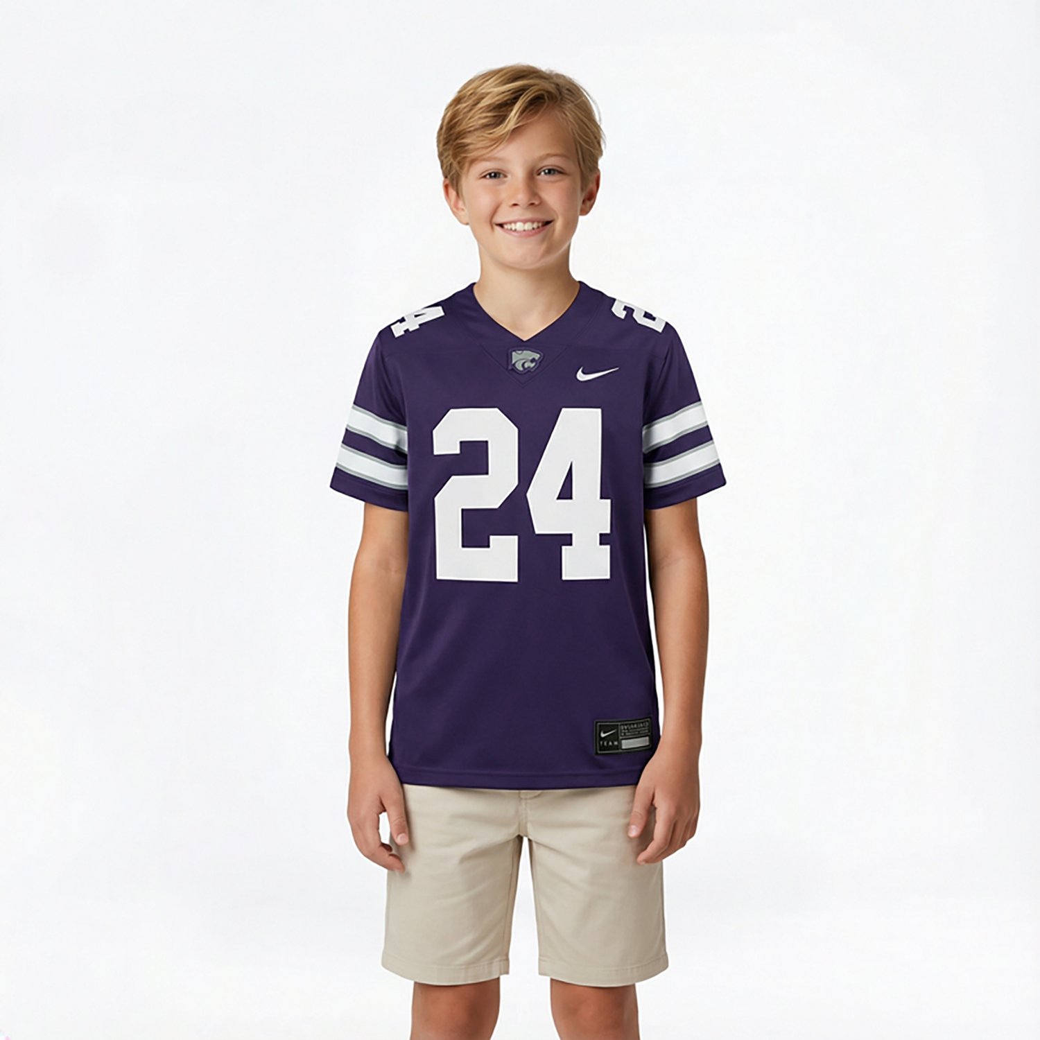 Youth Nike 24 Kansas State Wildcats Untouchable Football Jersey - view number 2