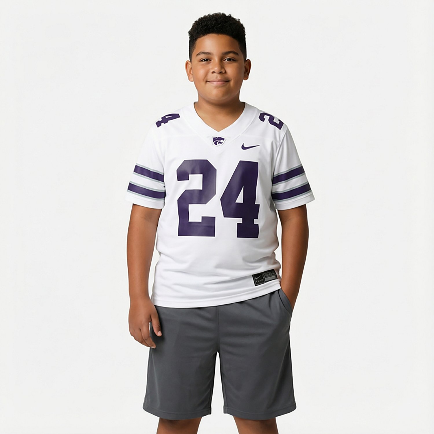 Youth Nike 24 Kansas State Wildcats Untouchable Football Jersey - view number 2