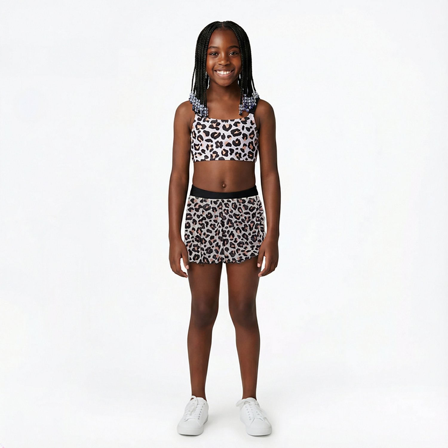 O'Rageous Girls' Spotty Leopard 2-Piece Swimsuit Skirt Set