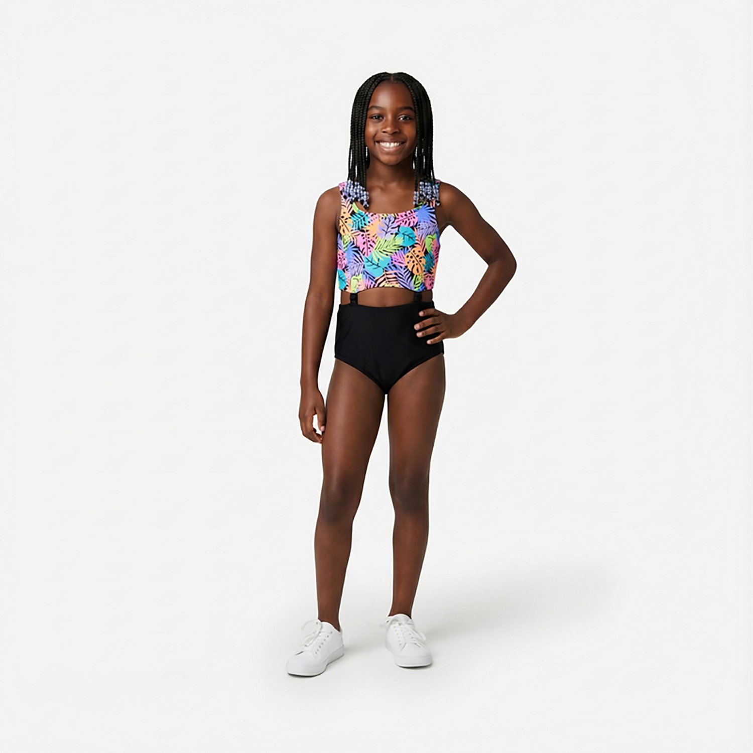 O'Rageous Girls' Wild Palms 1-Piece Swimsuit