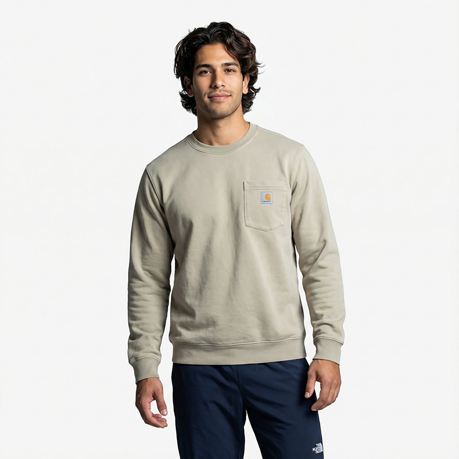 Carhartt Men's French Terry Crewneck Pocket Sweatshirt - view number 2