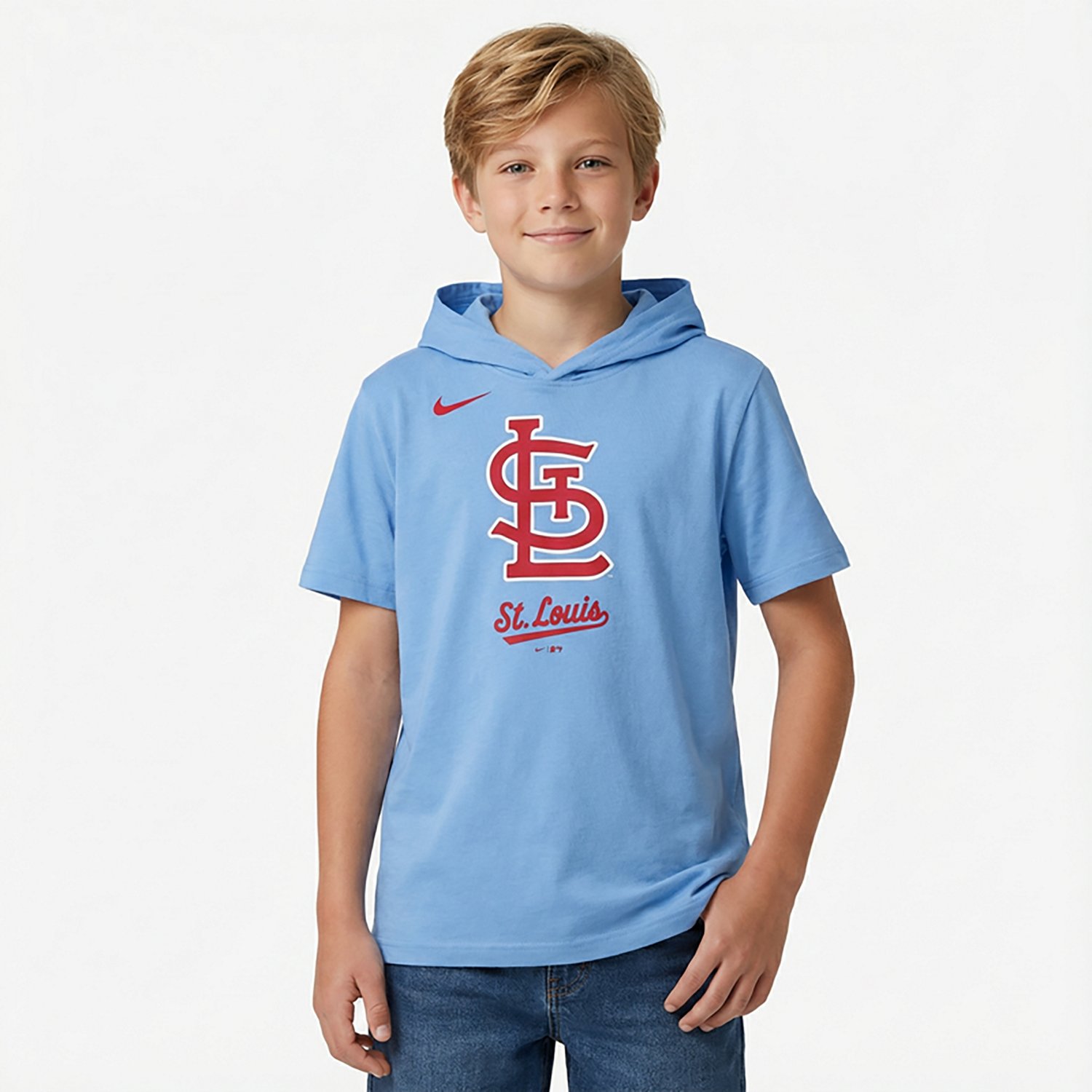 Nike Light St Louis Cardinals Tri-Blend Hoodie T-Shirt - view number 2
