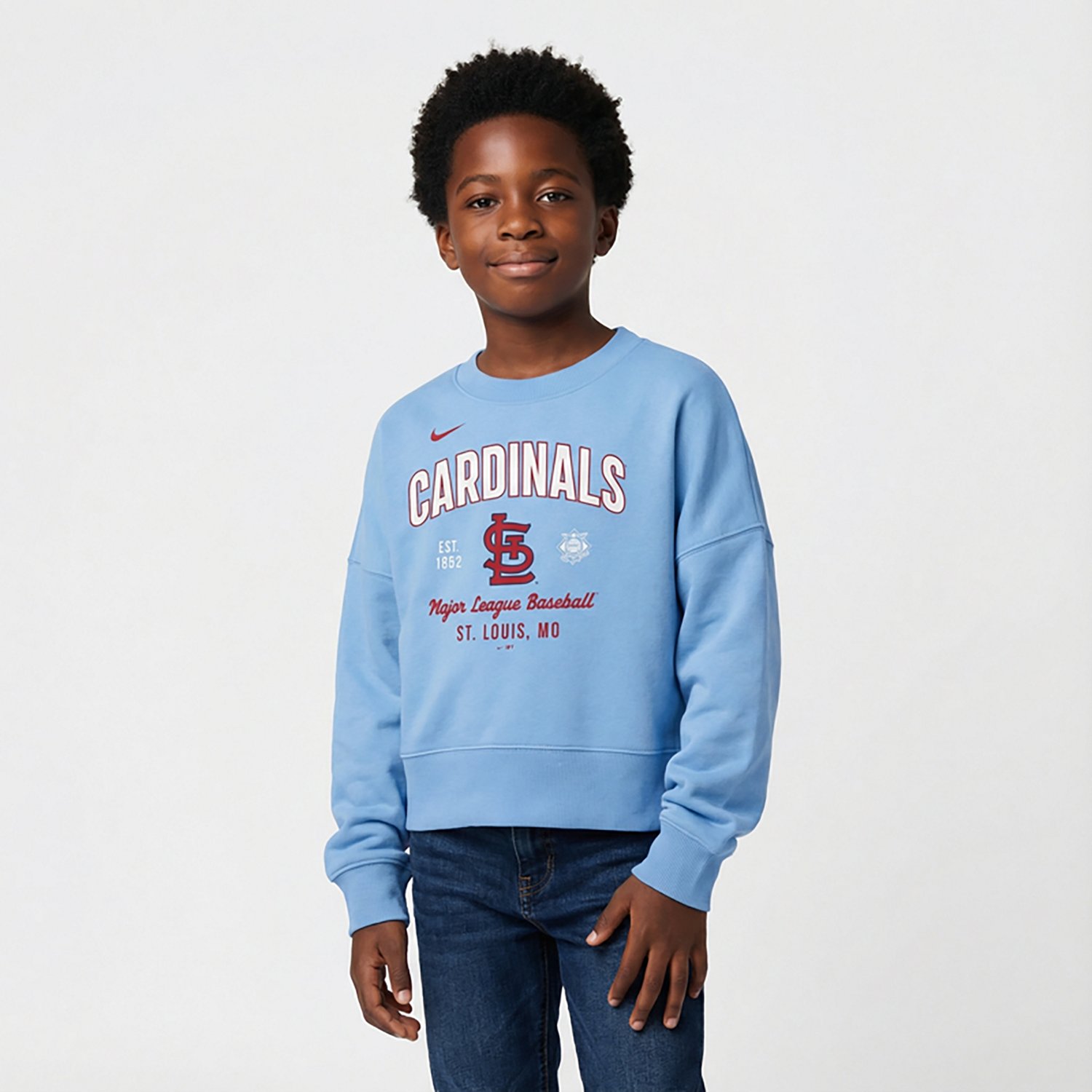 Nike Light St Louis Cardinals Oversized High Hip Pullover Sweatshirt - view number 2