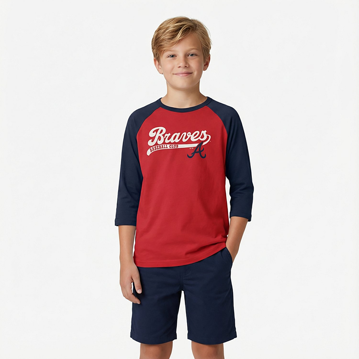 '47 Atlanta Braves Boys' Super Script Line Drive Graphic T-shirt - view number 2