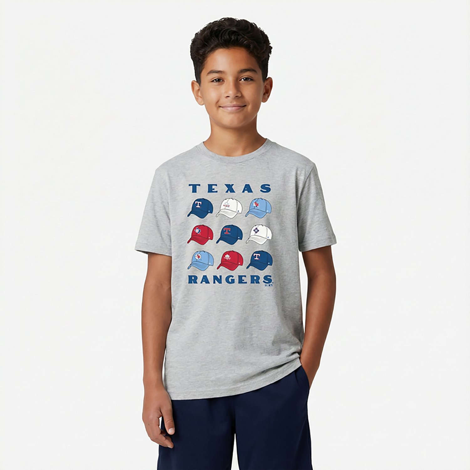 47 Brand Youth Rangers Cap Off Franklin Short Sleeve T-shirt