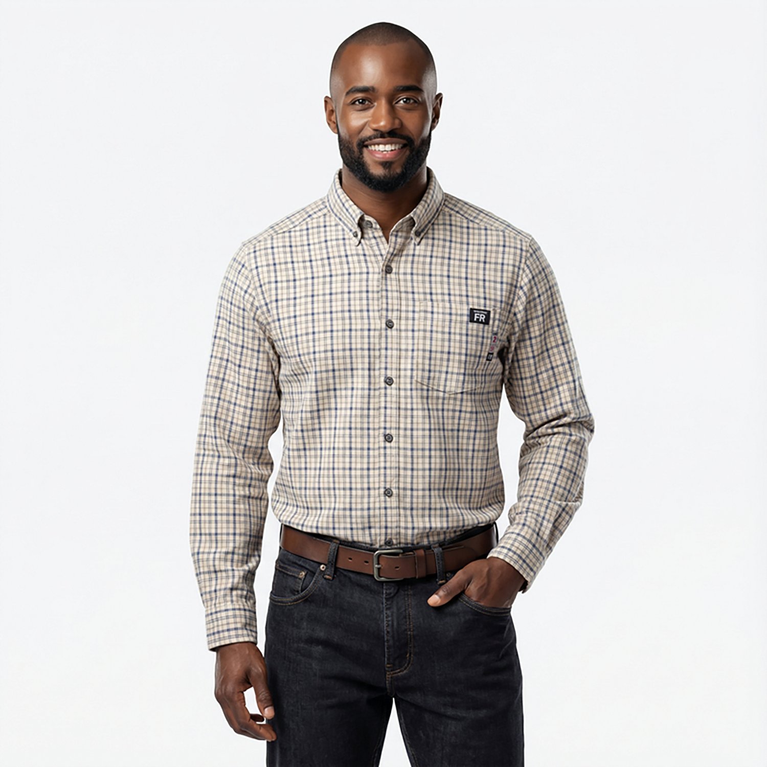 Wolverine Men's Flame Resistant Long Sleeve Twill Button Down Shirt - view number 2