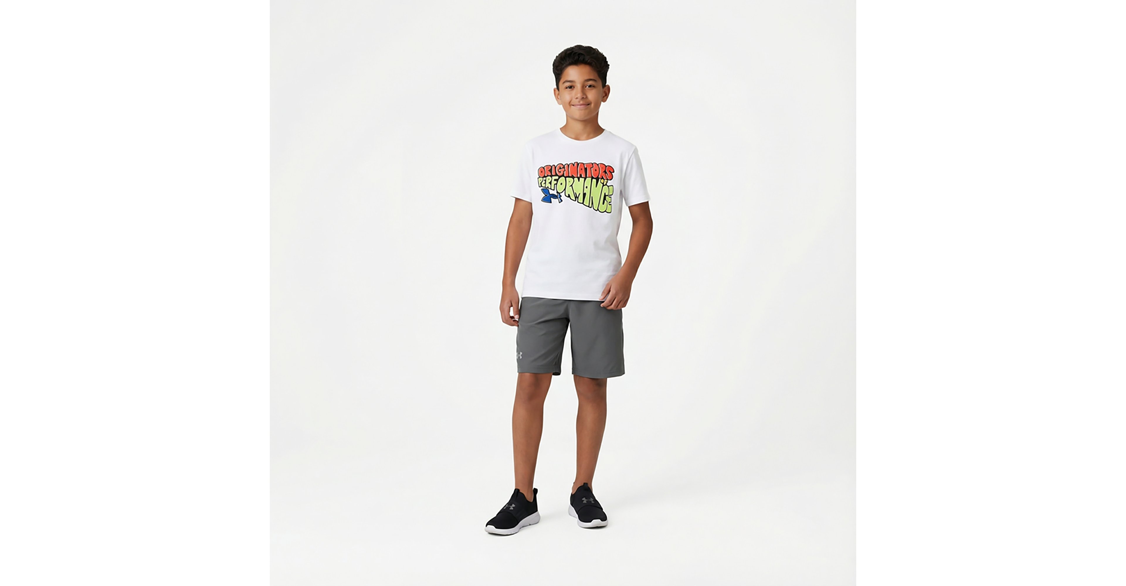 Under Armour Boys' BTS Cartoon Wordmark Short Sleeve Tee