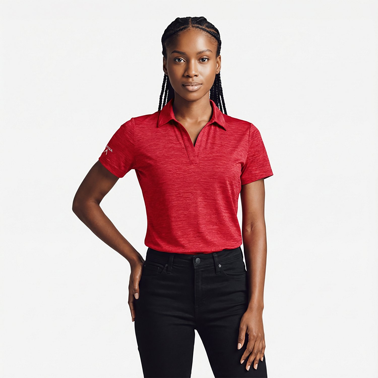 Antigua Women's Layout V-neck Polo Shirt