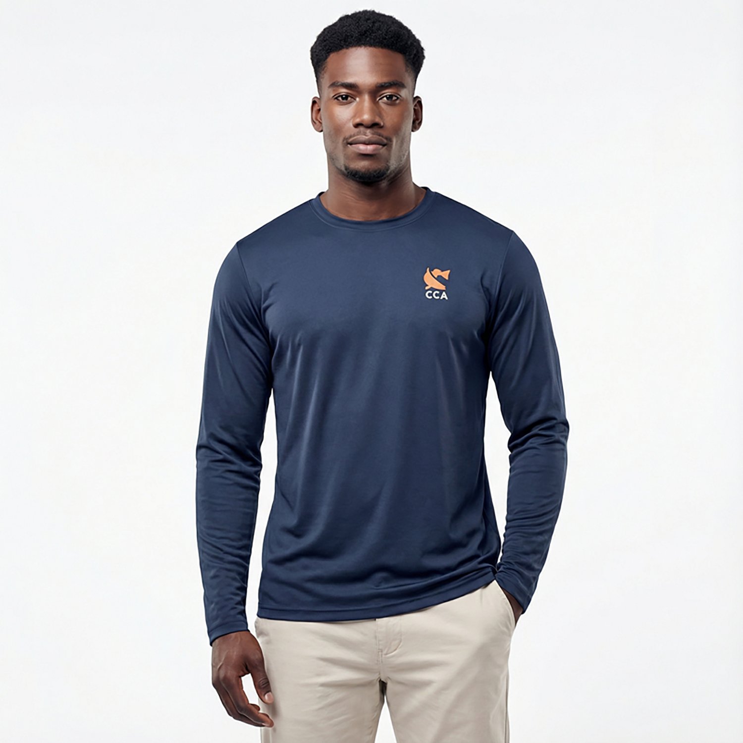 CCA Men's Keepin' It Coastal Fishing Rods Long Sleeve Performance T-shirt - view number 2