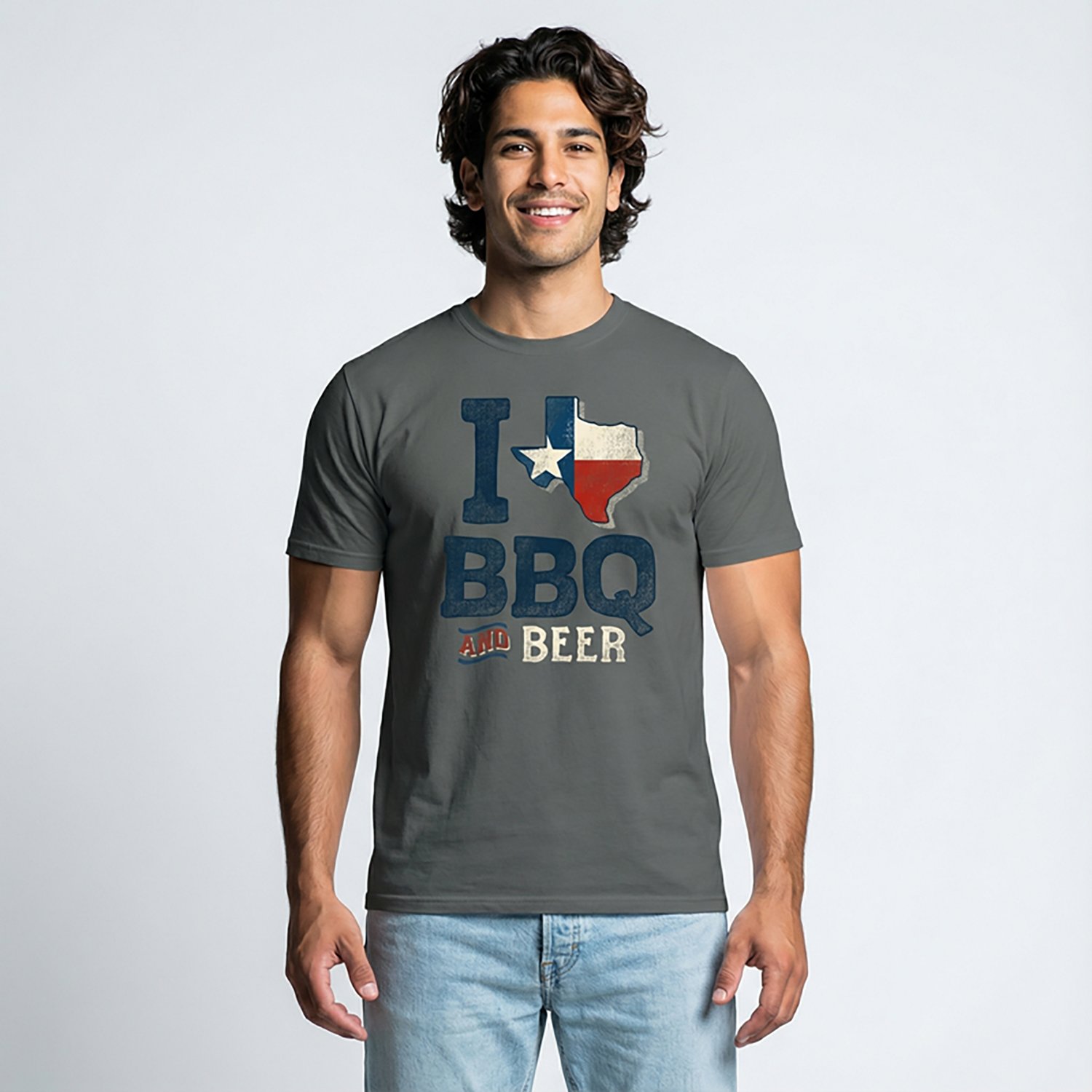 State Life Men's Texas Love Bbq And Beer Short Sleeve T-Shirt - view number 2