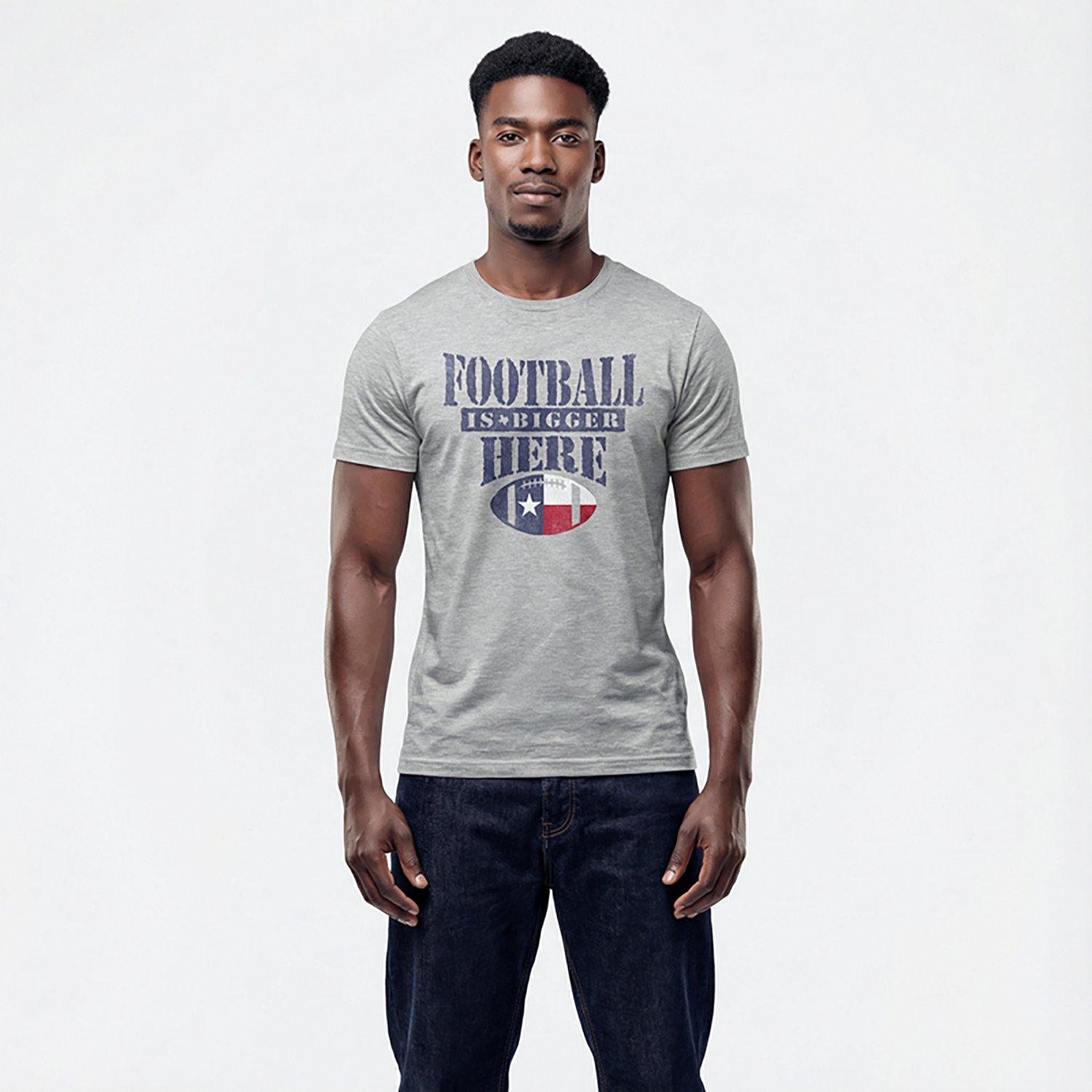State Life Men's Texas Football Bigger Short Sleeve T-Shirt - view number 2