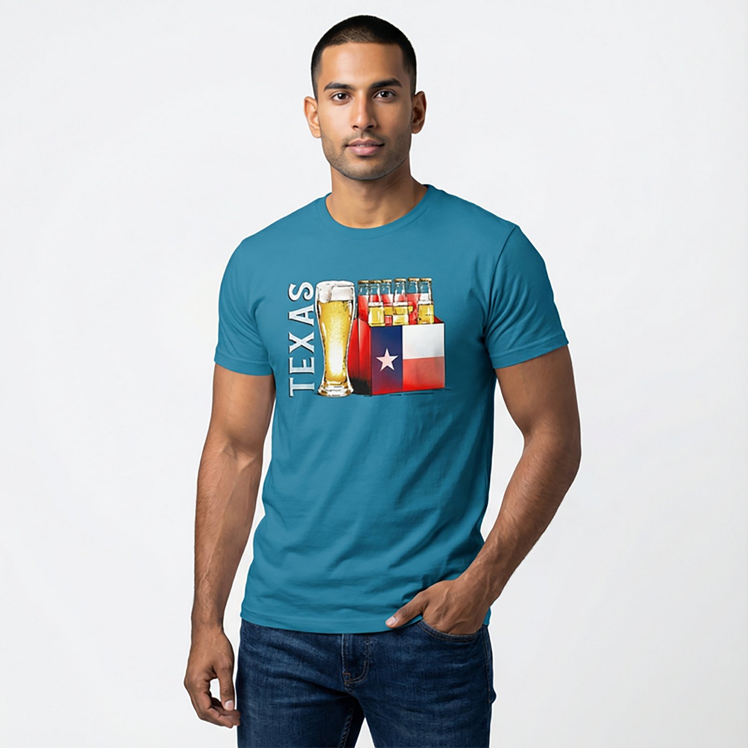 State Life Men's Texas Lager Beer Short Sleeve T-shirt - view number 2