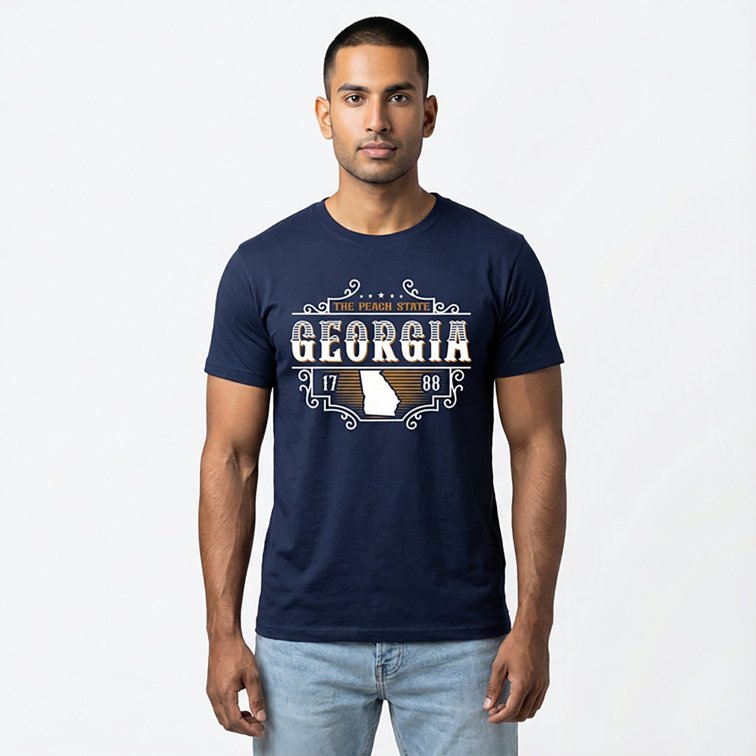 State Life Men's Georgia Vintage Label Short Sleeve T-Shirt - view number 2