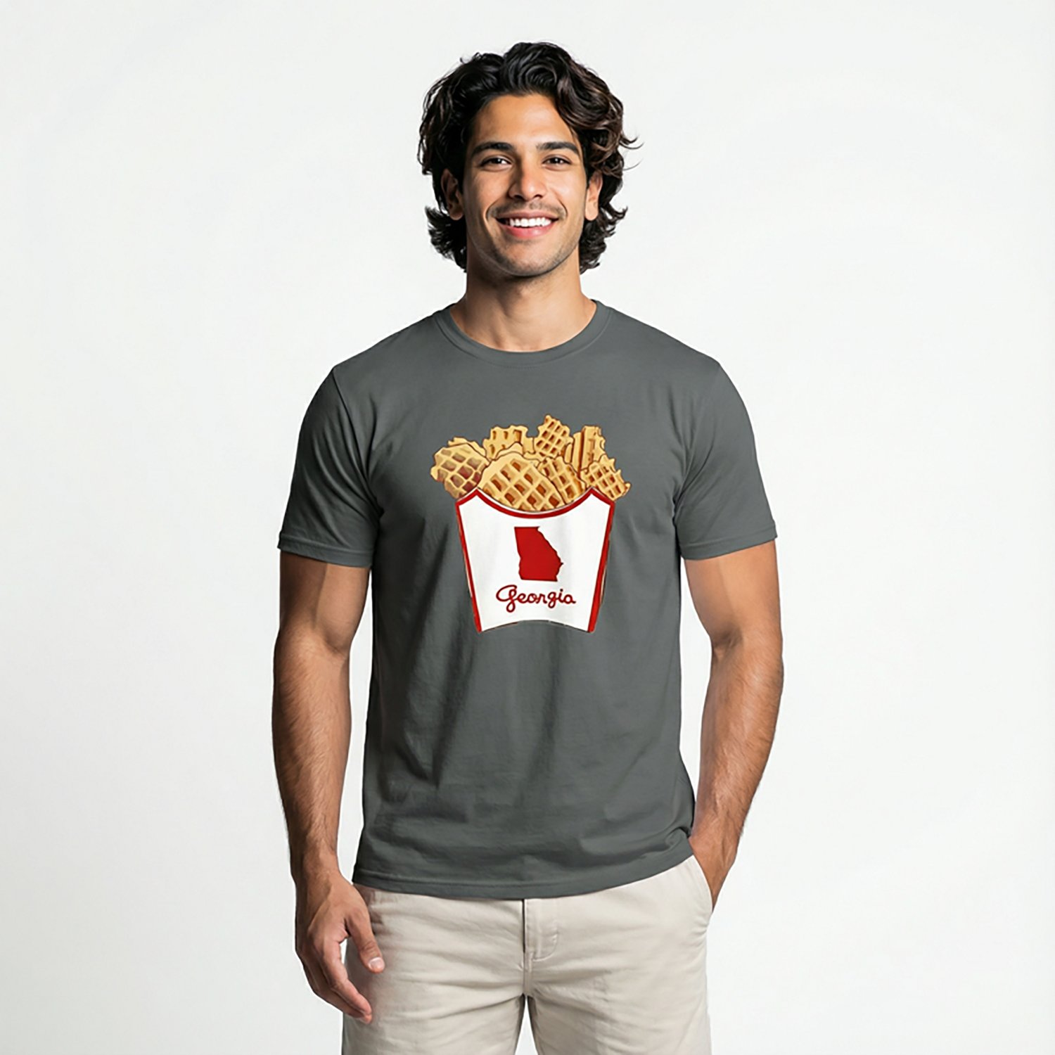 State Life Men's Georgia Waffle Fries Short Sleeve T-Shirt - view number 2