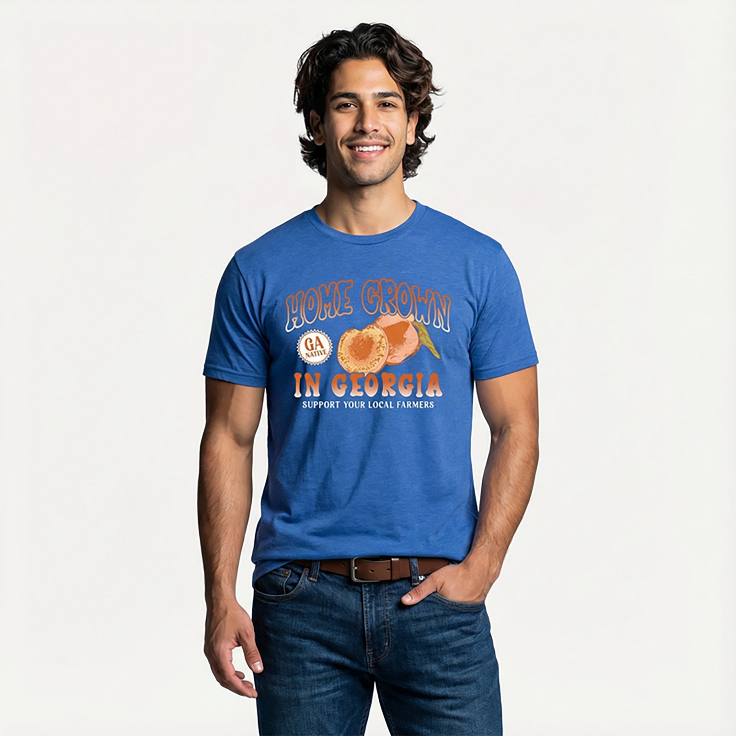 State Life Men's Georgia Home Grown Peach Short Sleeve T-shirt - view number 2