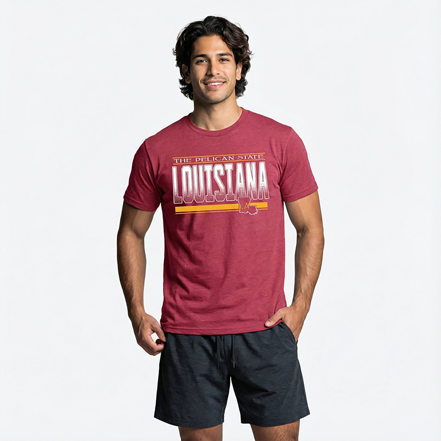 State Life Men's Louisiana Pelican State Blended Short Sleeve T-shirt - view number 2