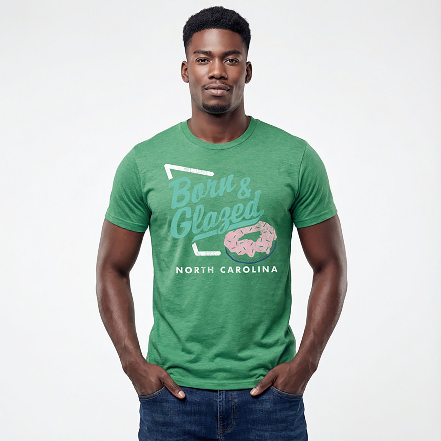 State Life Men's North Carolina Born And Glazed Short Sleeve Graphic T-shirt - view number 2