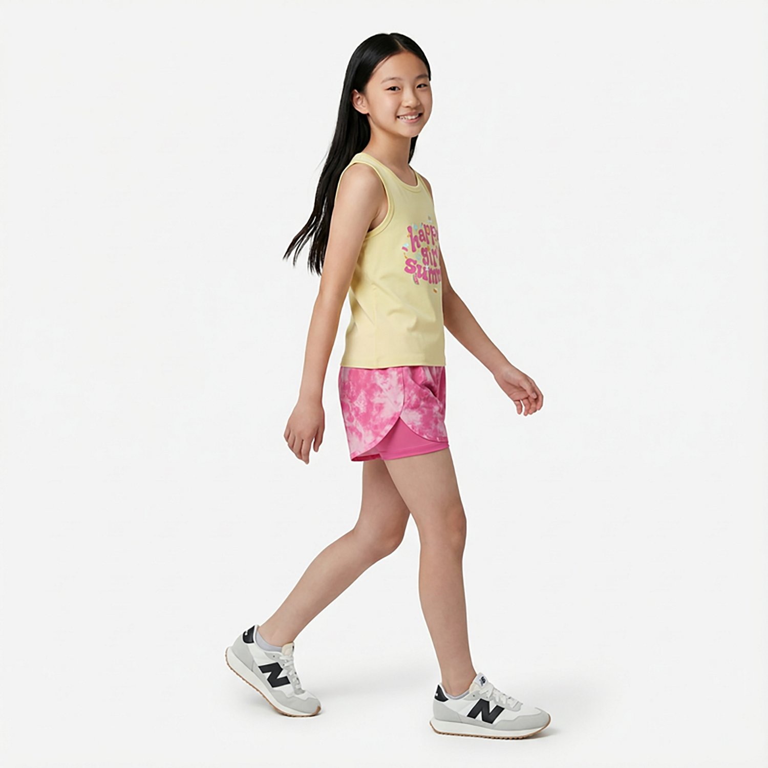 BCG Girls' (4-6X) 2Fer Happy Girl Tank Clothing Set                                                                              - view number 2