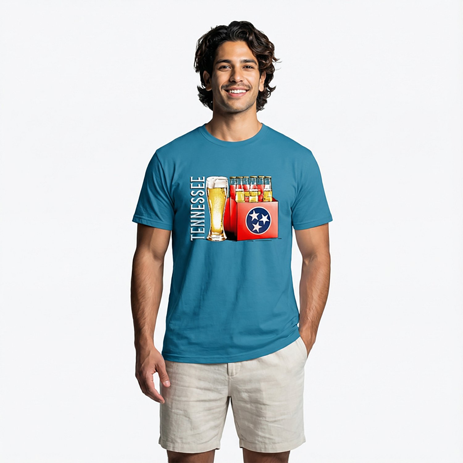 State Life Men's Tennessee Lager Beer Short Sleeve T-Shirt - view number 2