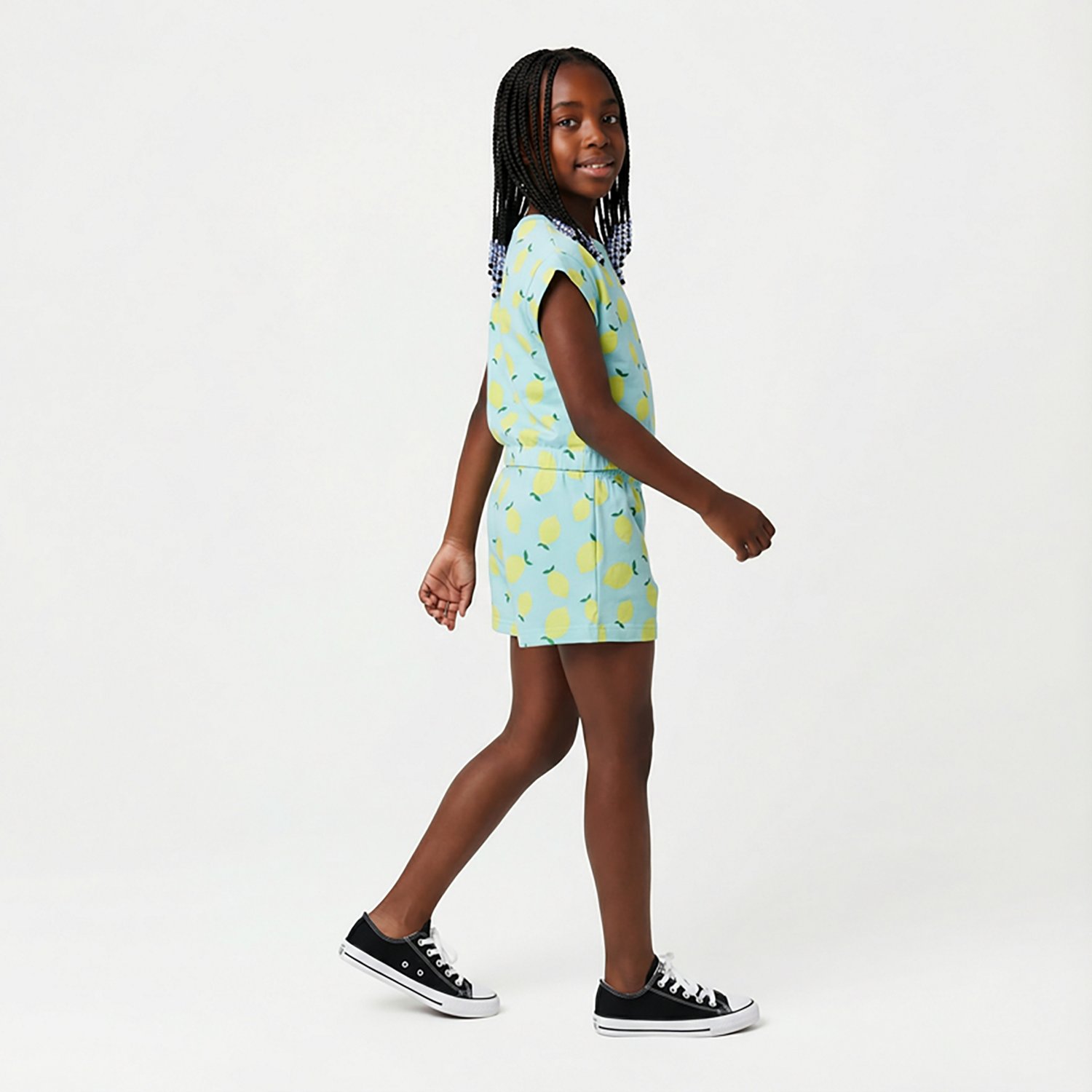 BCG Girls' (4-6X) Lemon Print Terry Set                                                                                          - view number 2