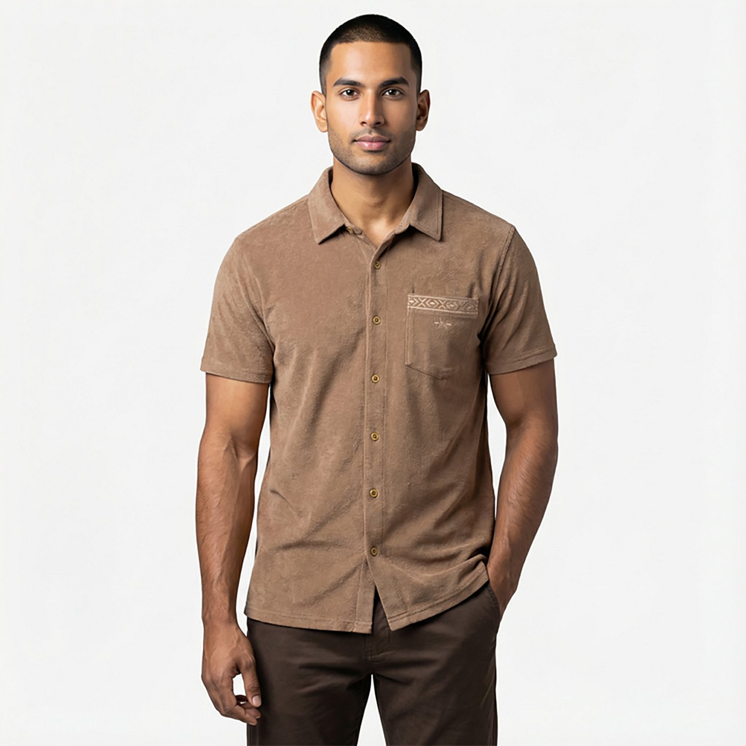 Texas Standard Men's Terlingua Terry Cloth Short Sleeve Shirt - view number 2