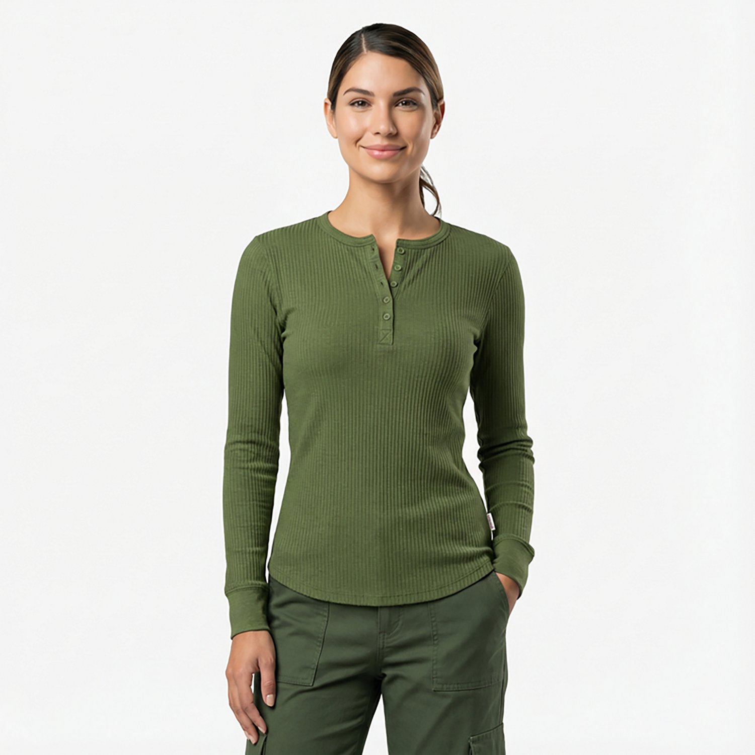Magellan Outdoors Women's Hickory Canyon Ribbed Long Sleeve Henley Shirt - view number 2
