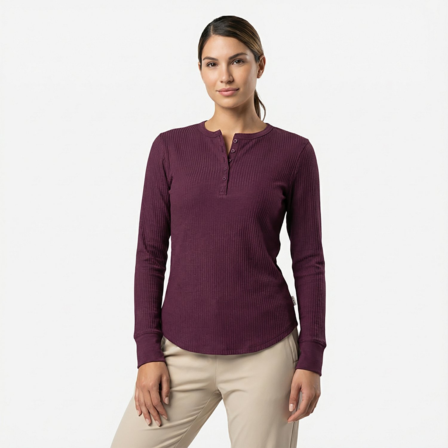Magellan Outdoors Women's Hickory Canyon Ribbed Long Sleeve Henley Shirt - view number 2