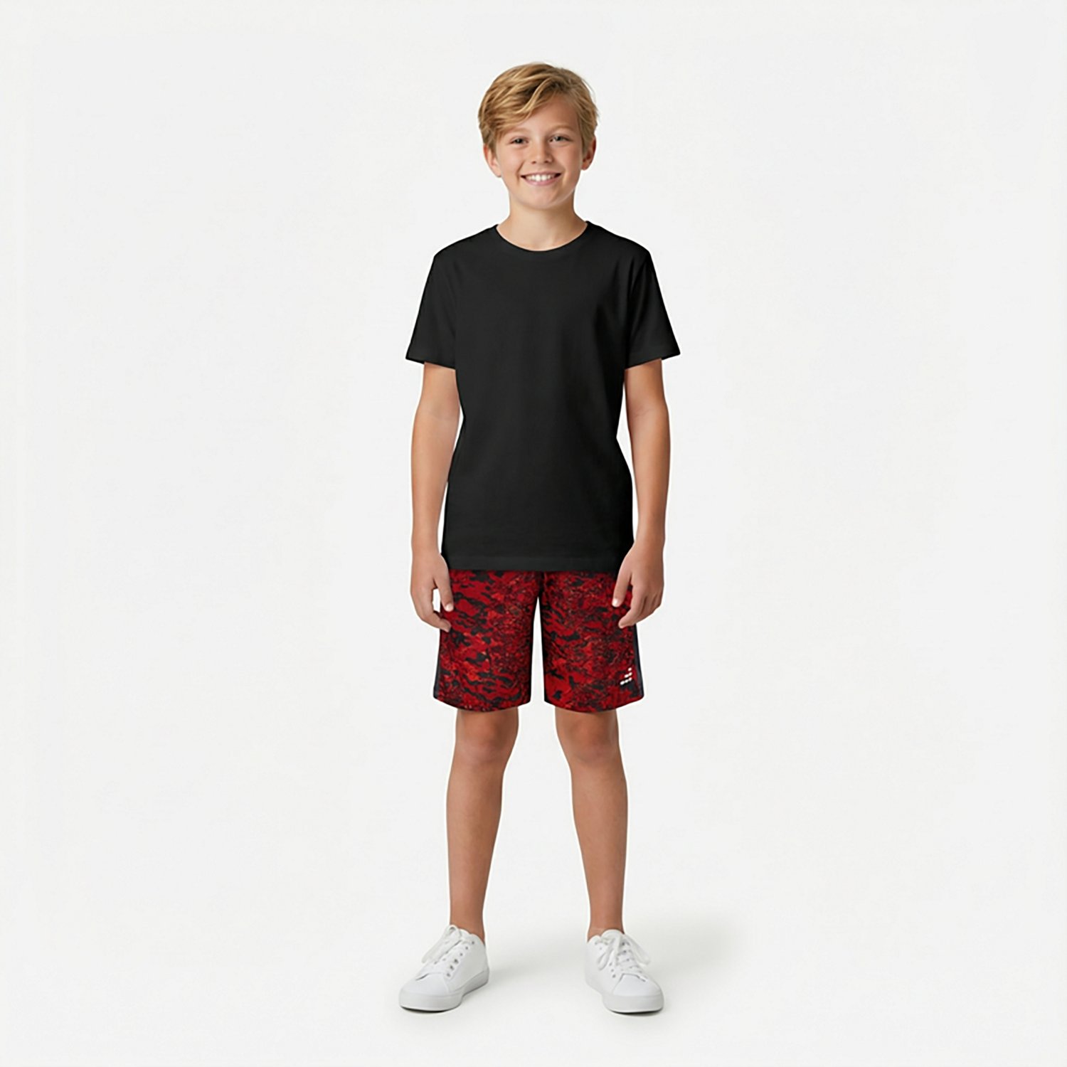 BCG Boys' Training Turbo Camo Shorts 7.5 in