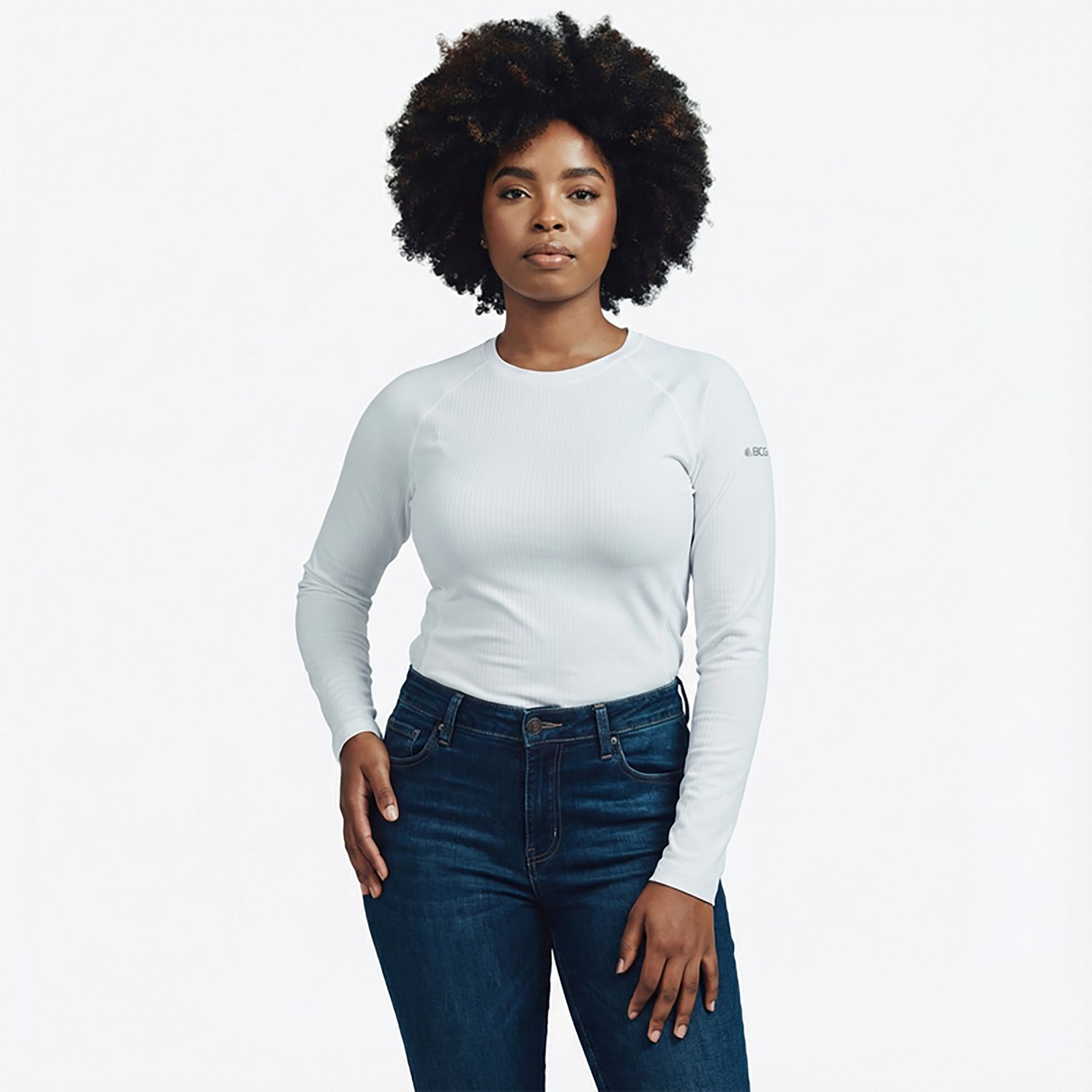 BCG Women's SMLS Rib Long Sleeve T-shirt - view number 2