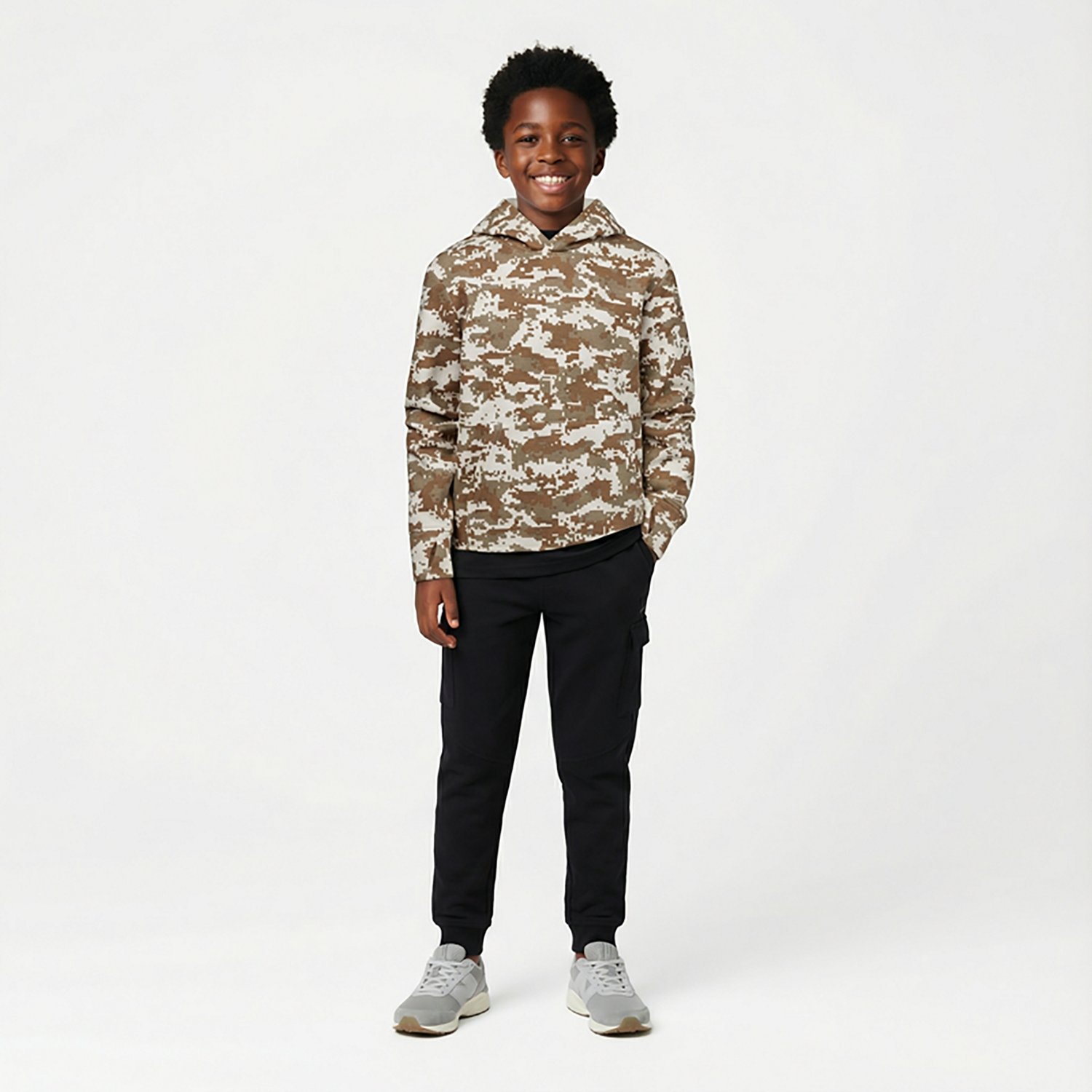 BCG Boys' Lifestyle Cotton Fleece Minecraft Camo Hoodie