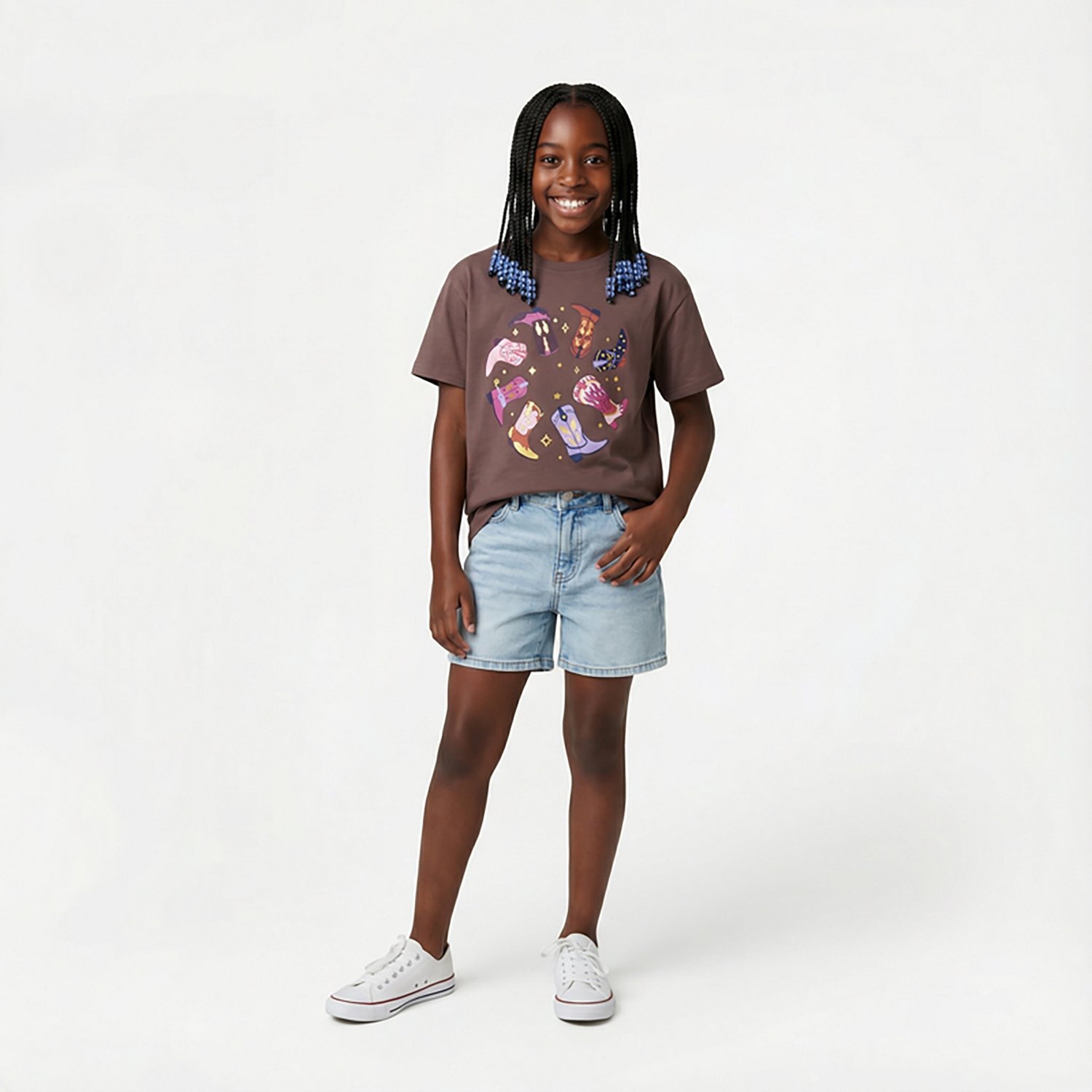 BCG Girls' Boxy Spark Boot Graphic T-shirt