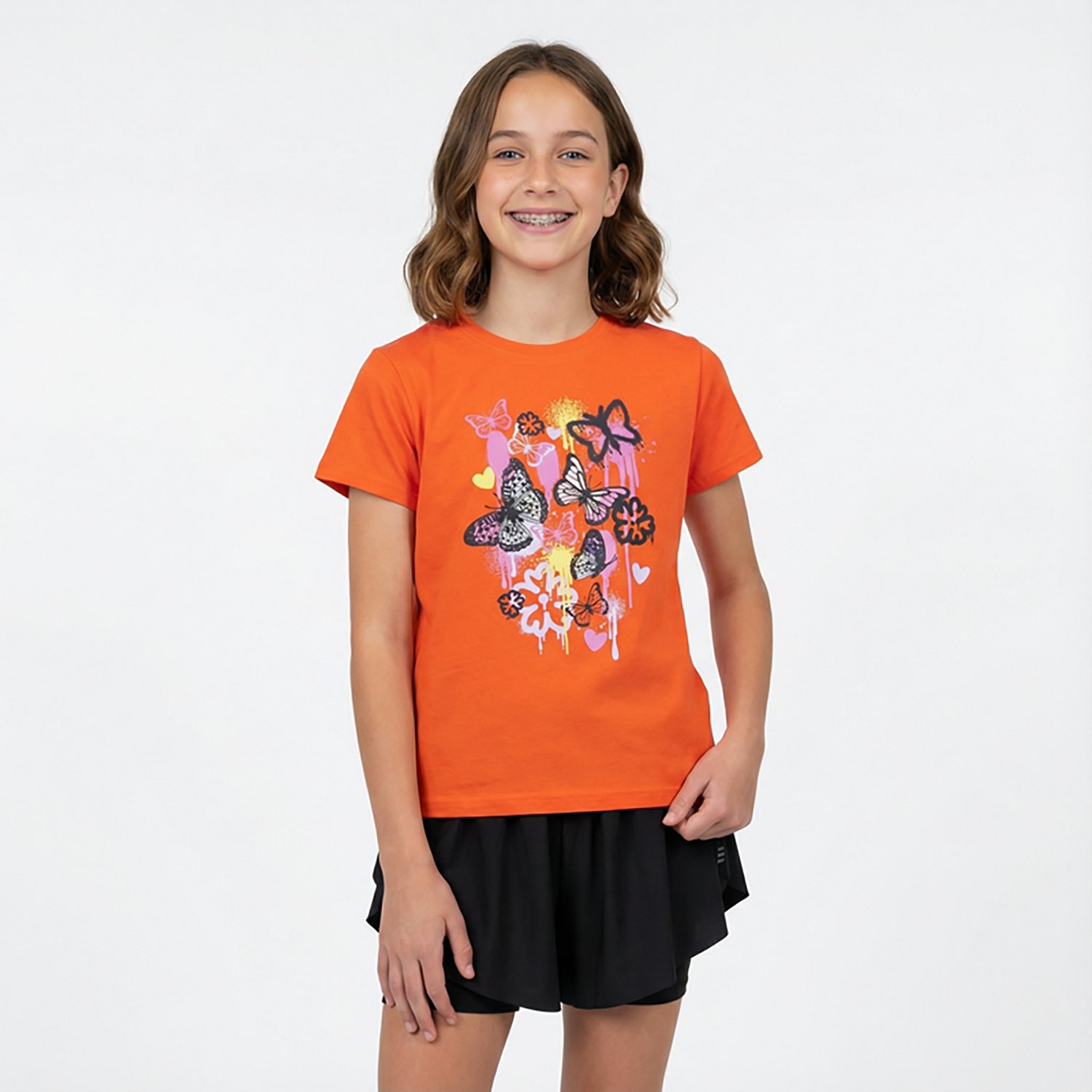 BCG Girls' Lifestyle Cotton Spray Butterfly T-shirt - view number 2