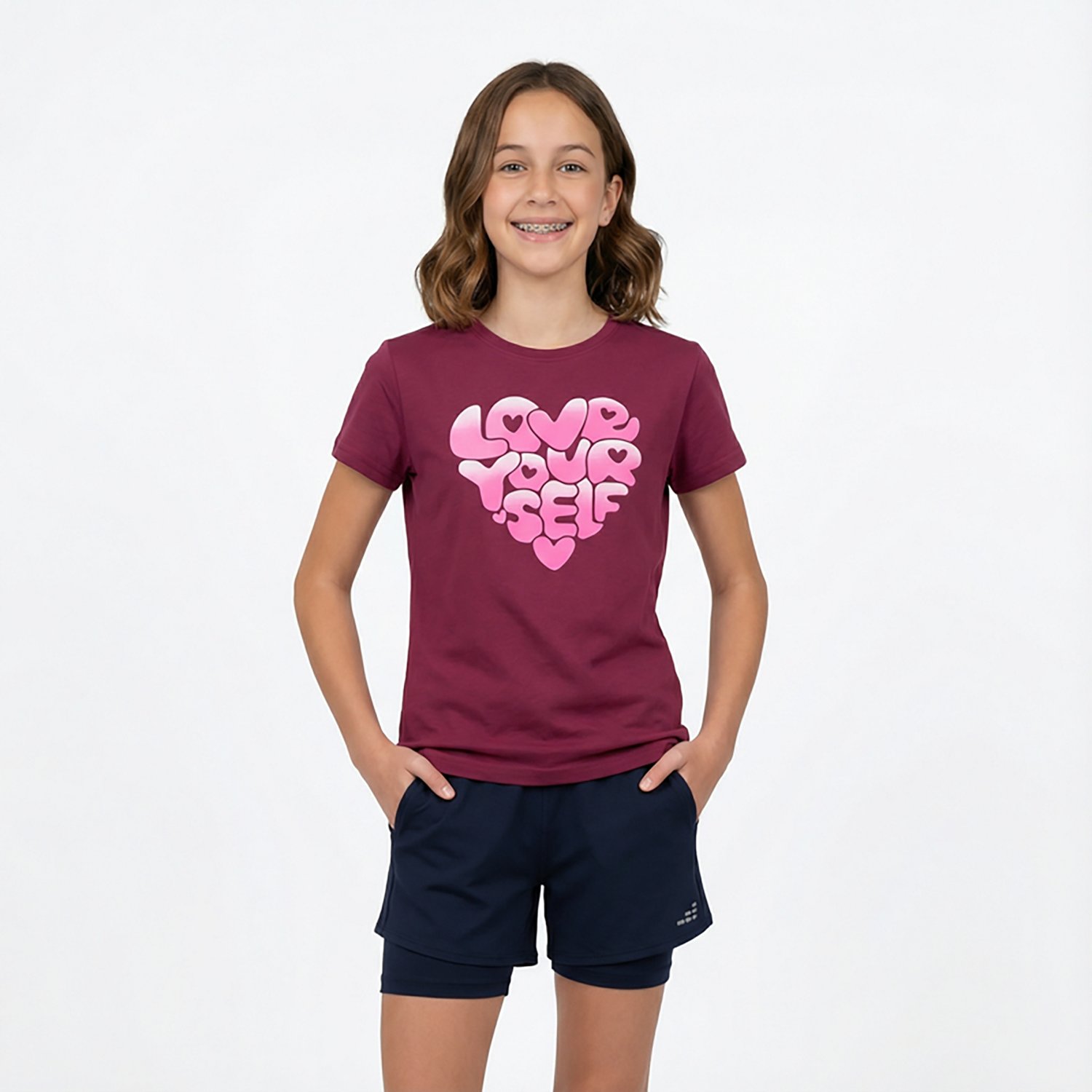 BCG Girls' Lifestyle Cotton Love Yourself T-shirt - view number 2