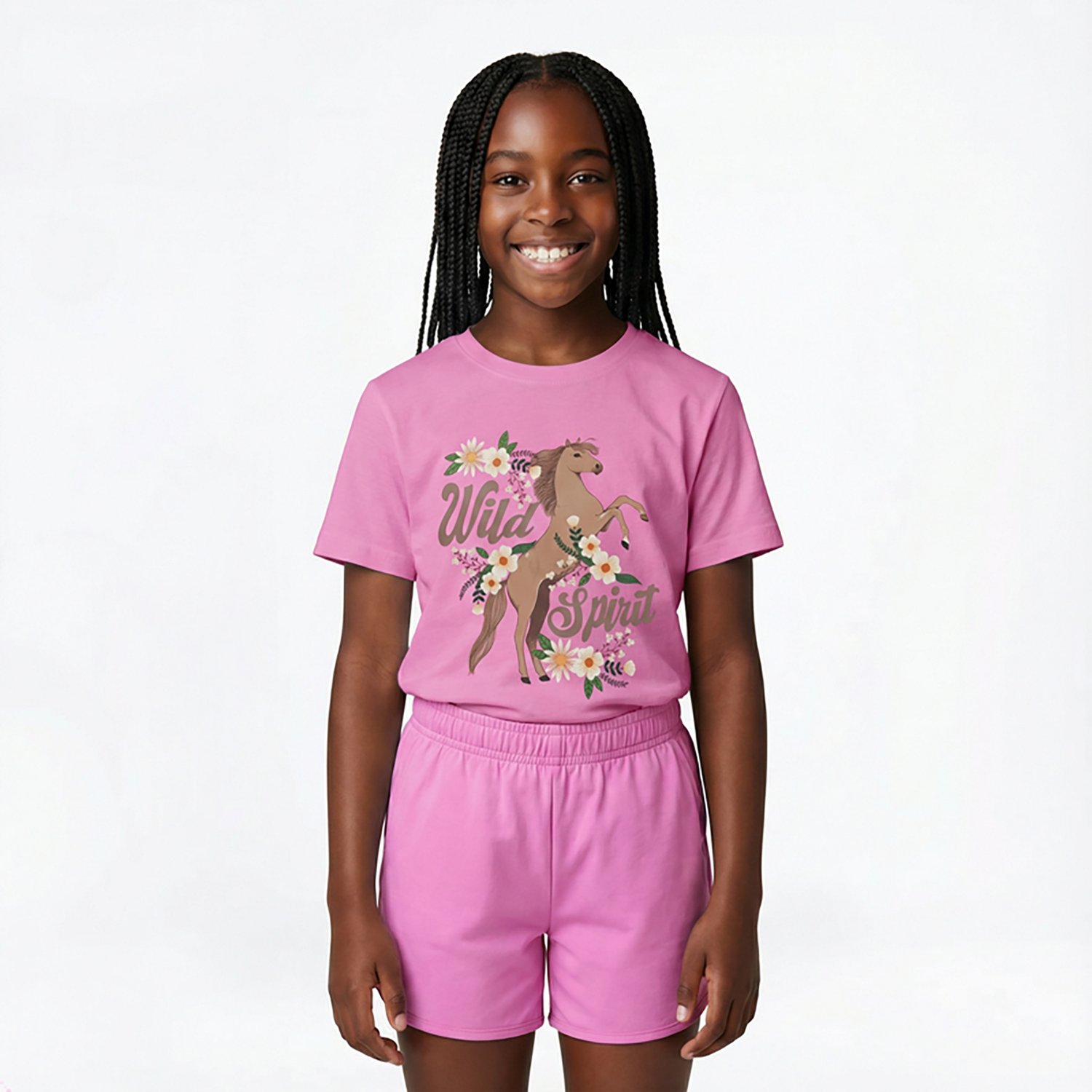BCG Girls' Lifestyle Wild Spirit Cotton GFX Short Sleeve Graphic T-shirt - view number 2
