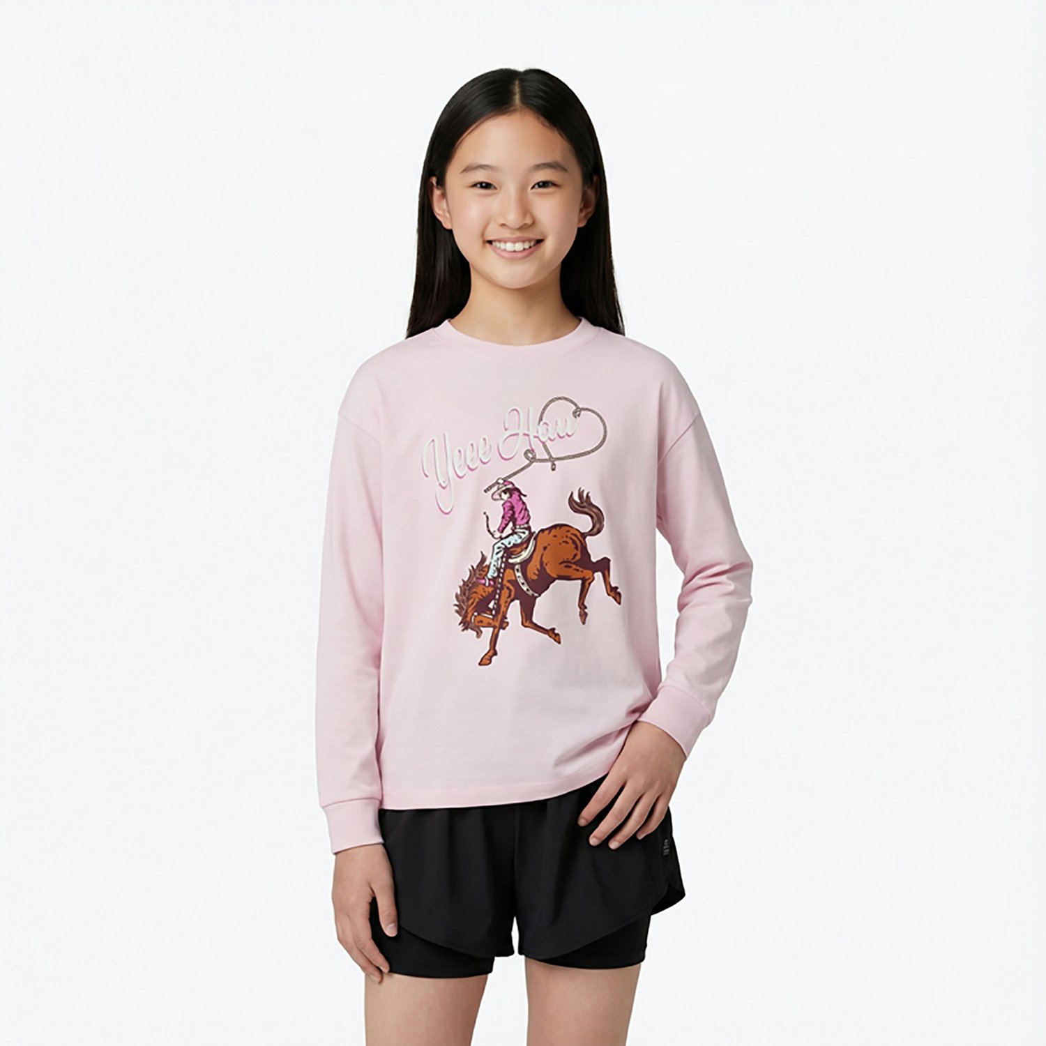 BCG Girls' Cotton GFX Long Sleeve T-shirt - view number 2