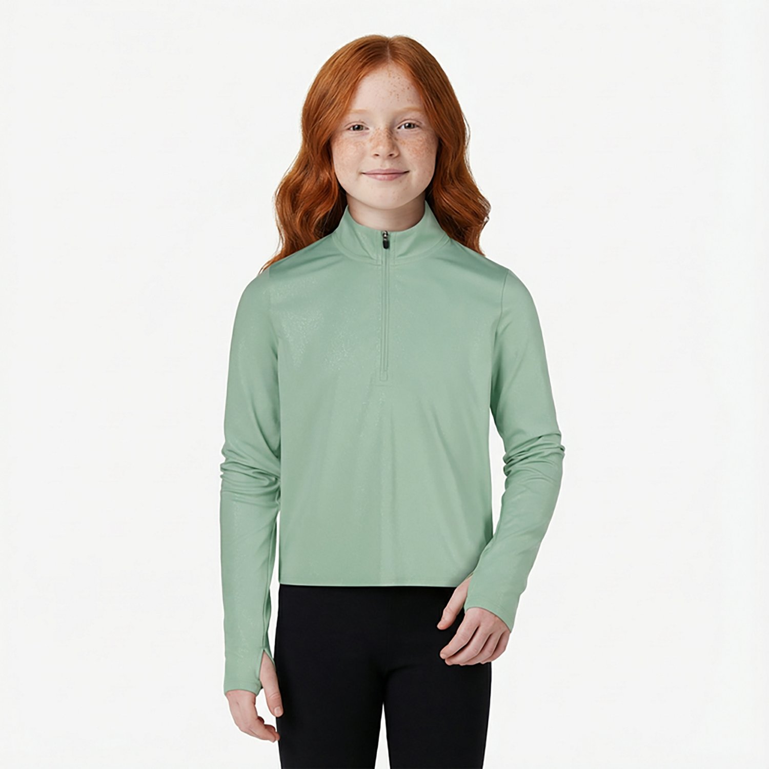 BCG Girls' 4-7 Sparkle 1/4-Zip Top - view number 2