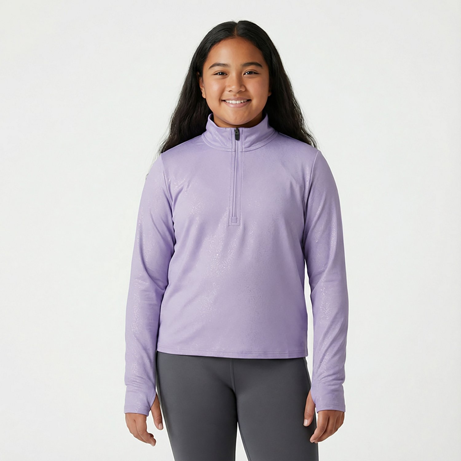 BCG Girls' 4-7 Sparkle 1/4-Zip Top - view number 2